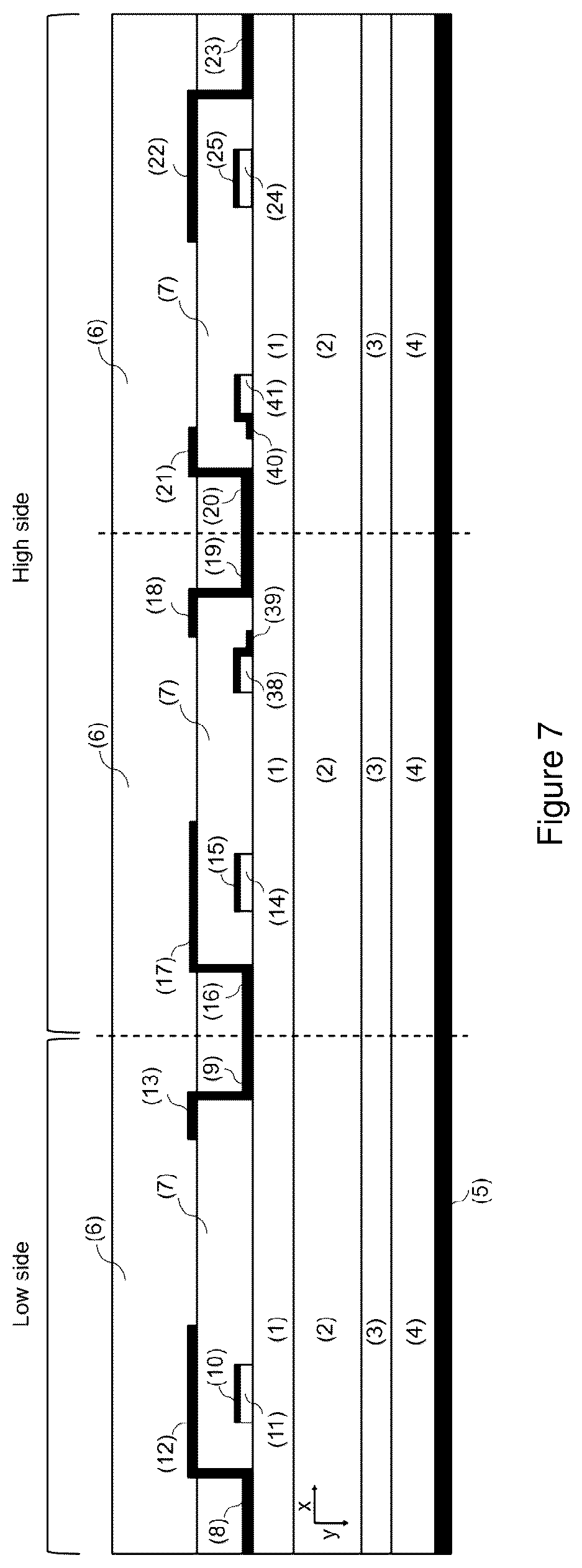 Patent US12310088 Figure 7 – Heterojunction based half bridge