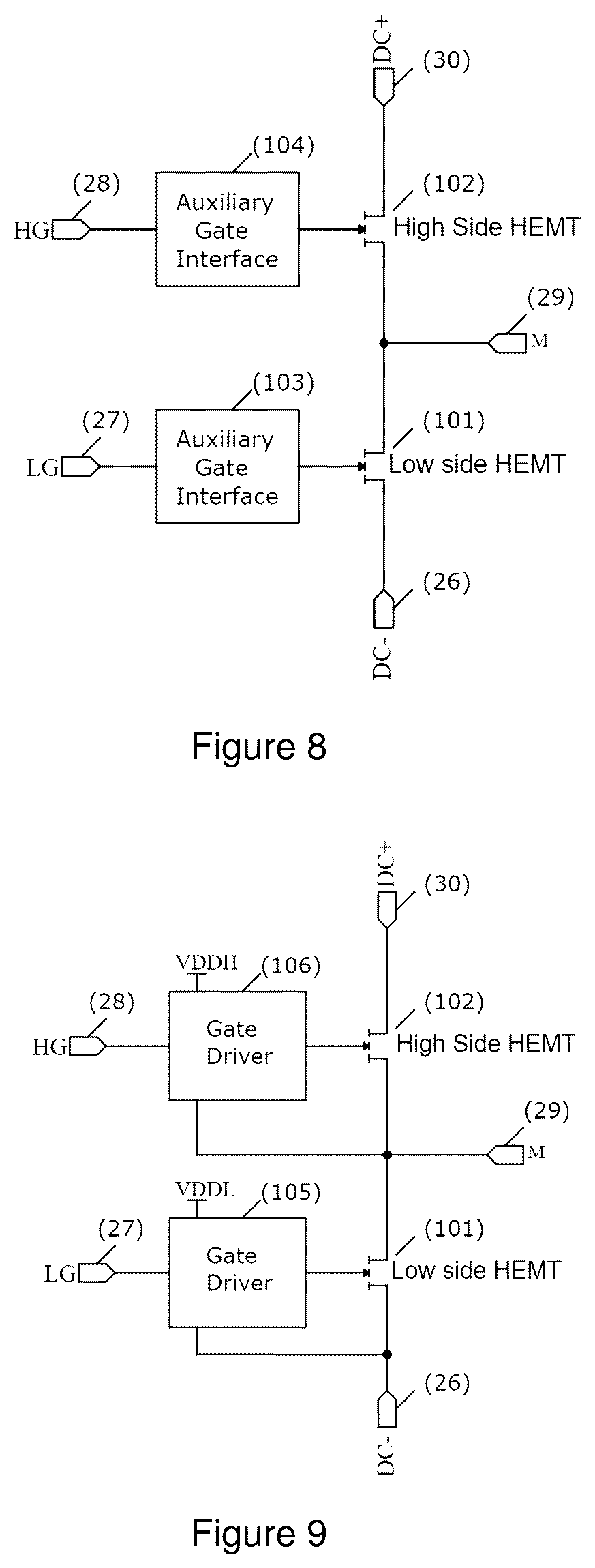Patent US12310088 Figure 8 – Heterojunction based half bridge