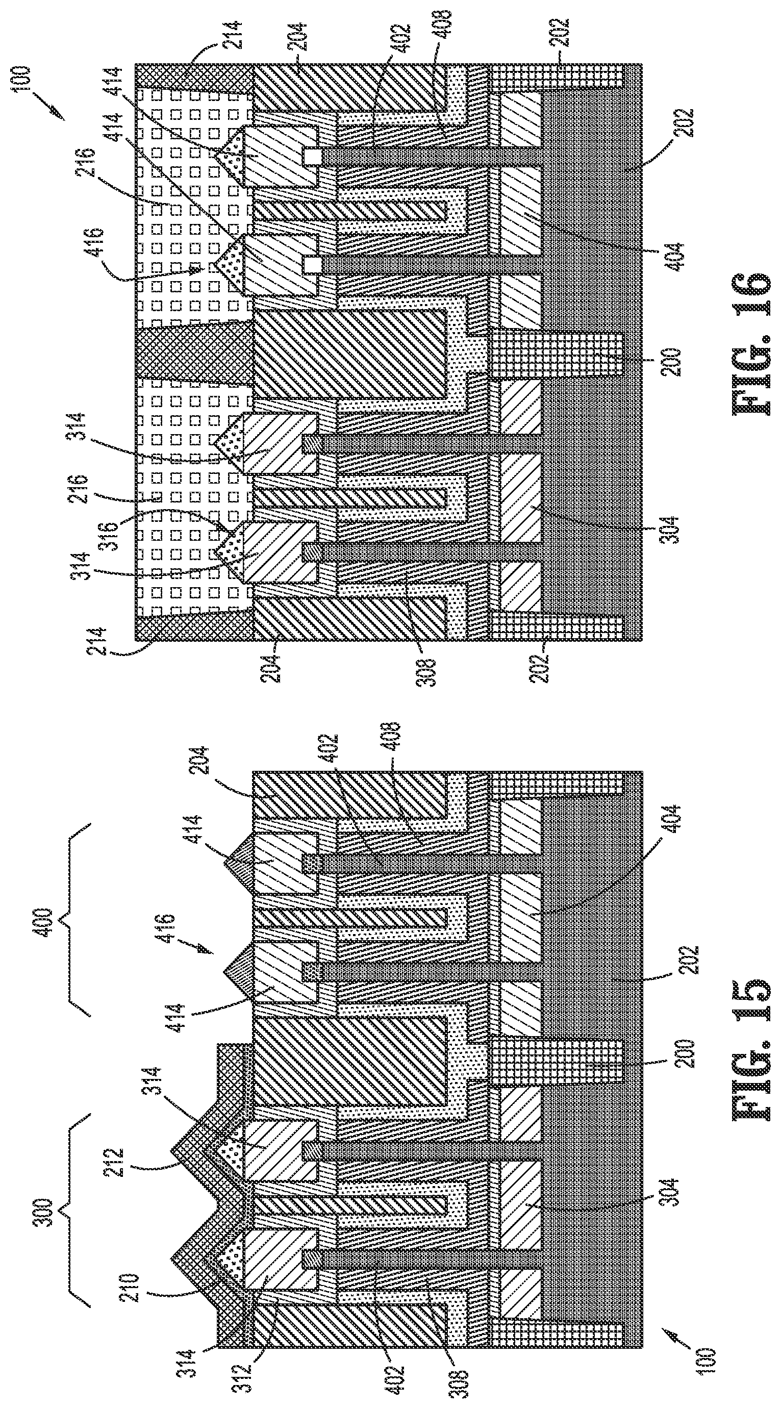 Patent US12310090 Figure 8 – CMOS top source/drain region doping and epitaxial growth for a vertical field effect transistor