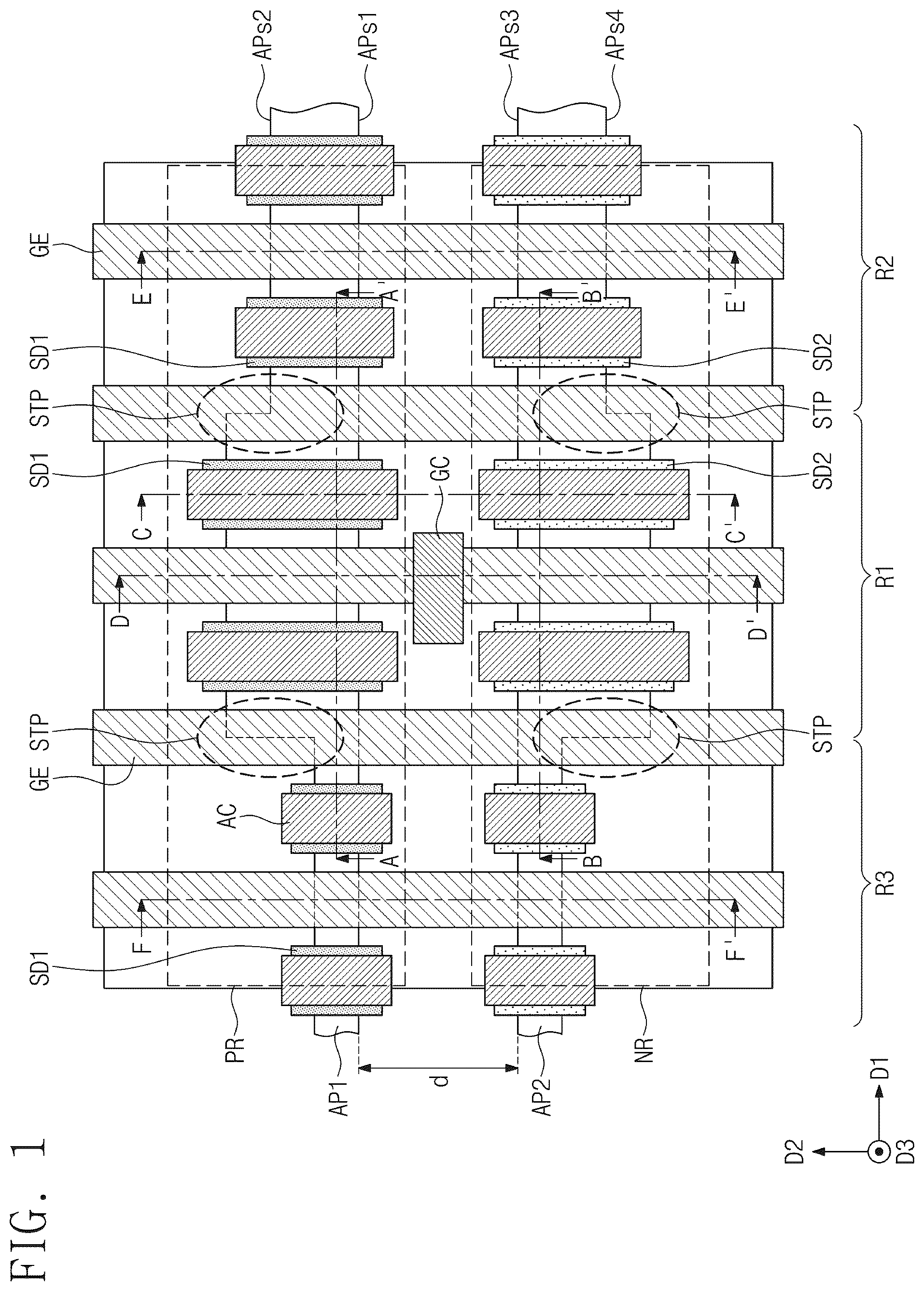 Patent US12310095 Figure 1 – Semiconductor device and method of fabricating same