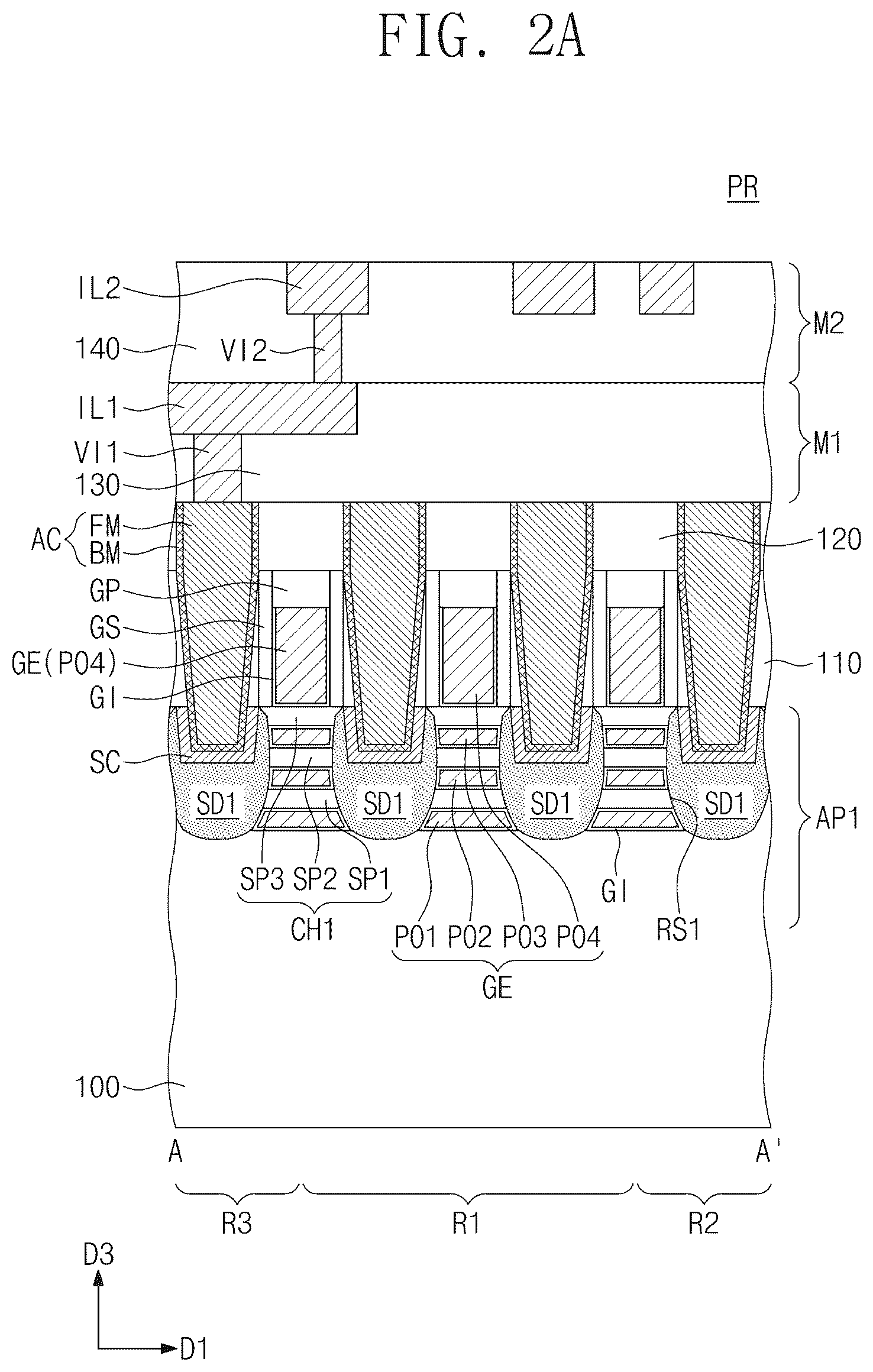 Patent US12310095 Figure 2 – Semiconductor device and method of fabricating same