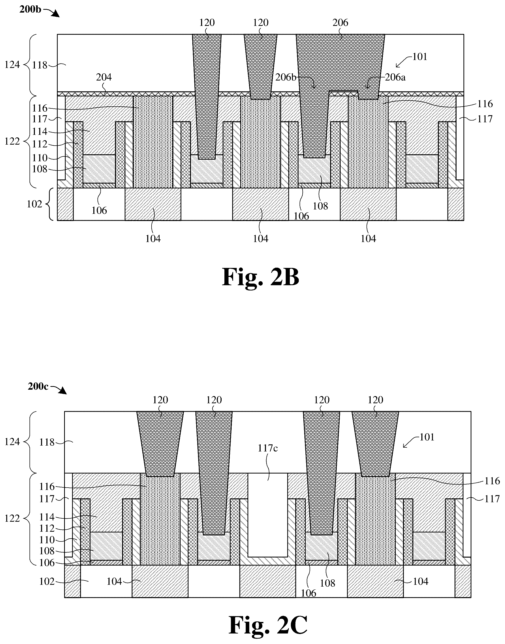 Patent US12310097 Figure 2 – Dielectric protection layer in middle-of-line interconnect structure manufacturing method