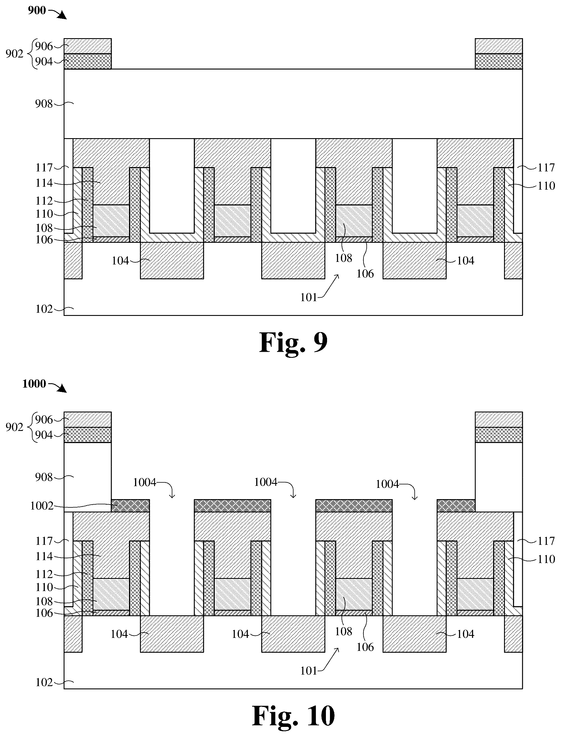 Patent US12310097 Figure 7 – Dielectric protection layer in middle-of-line interconnect structure manufacturing method