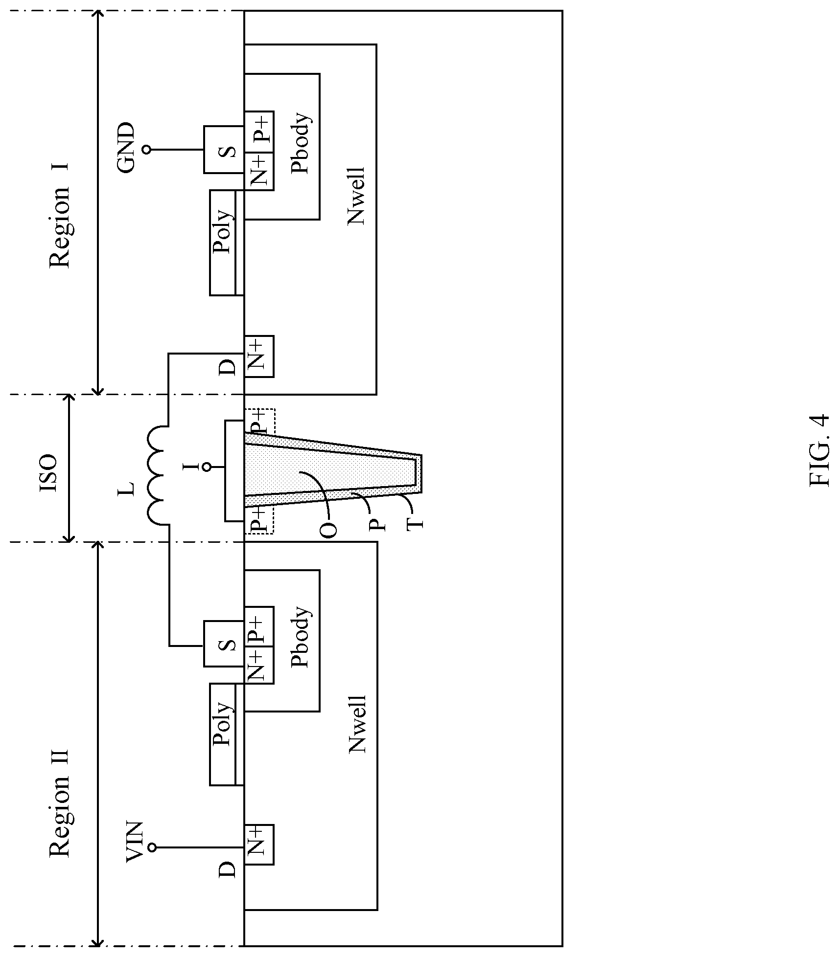 Patent US12310098 Figure 4 – Semiconductor structure having a semiconductor substrate and an isolation component