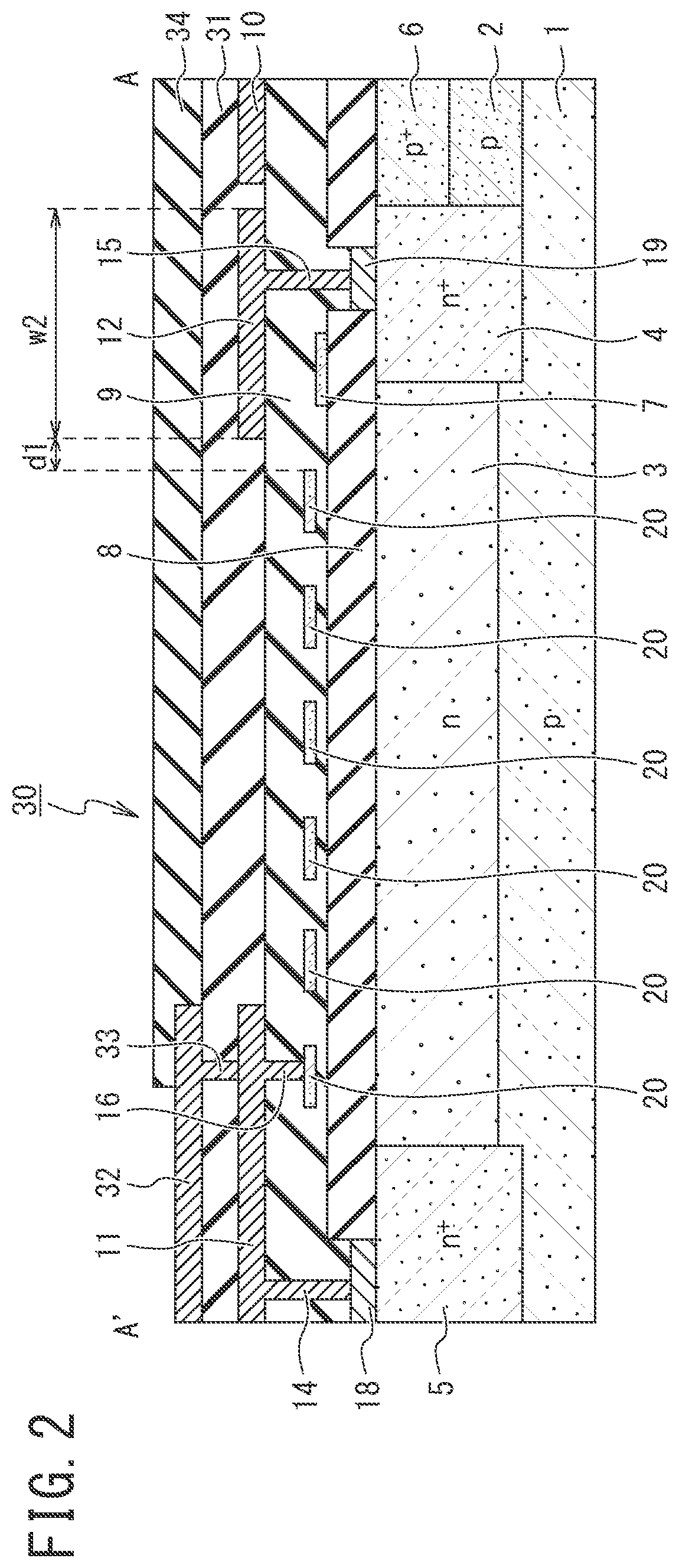 Patent US12310099 Figure 2 – Semiconductor device
