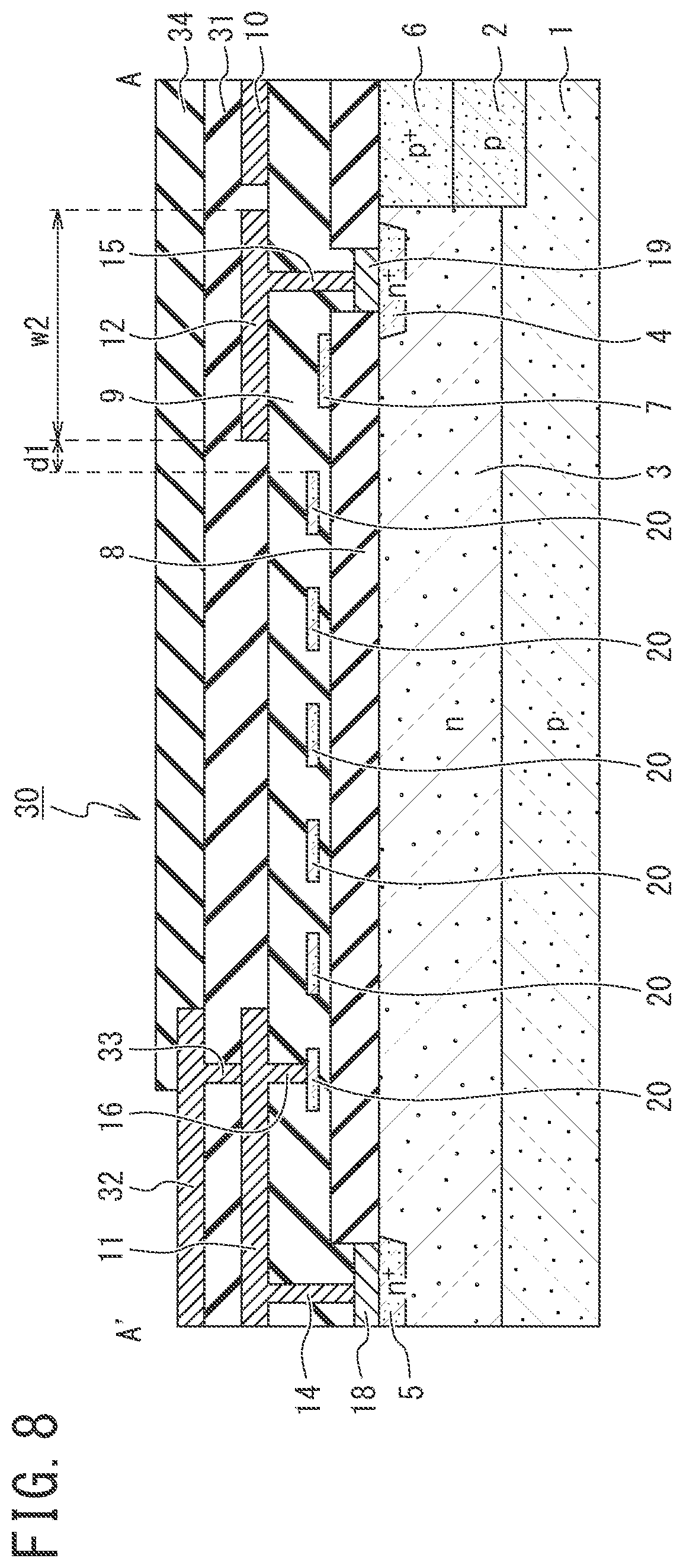 Patent US12310099 Figure 8 – Semiconductor device