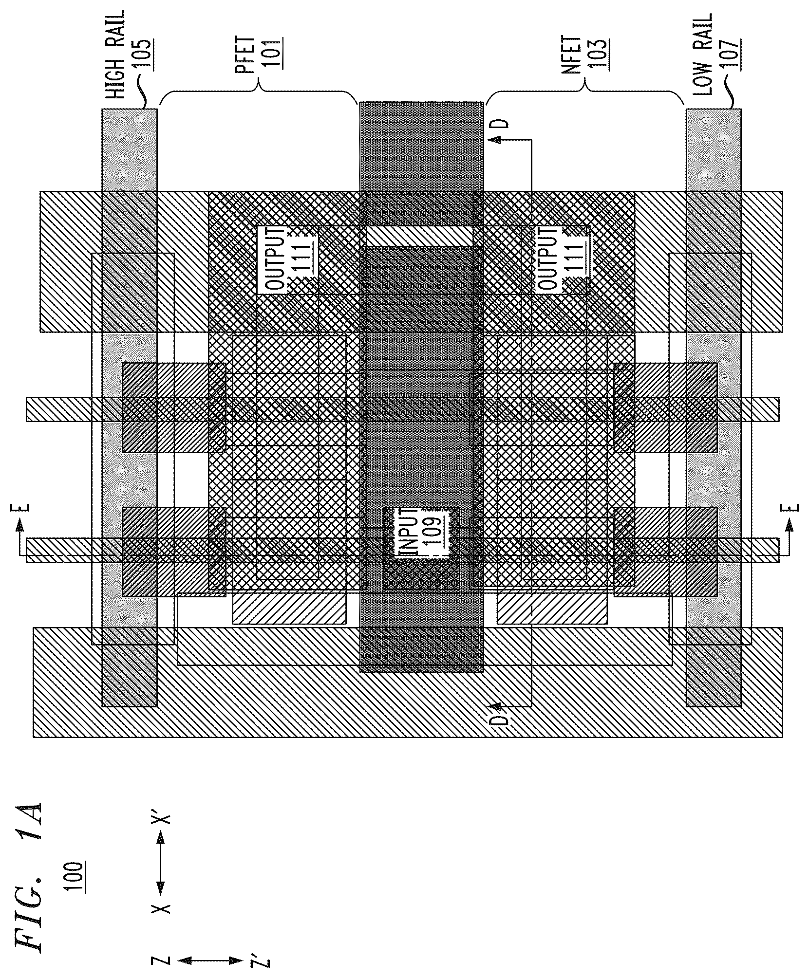 Patent US12310102 Figure 1 – Stacked vertical transport field-effect transistor logic gate structures with shared epitaxial layers
