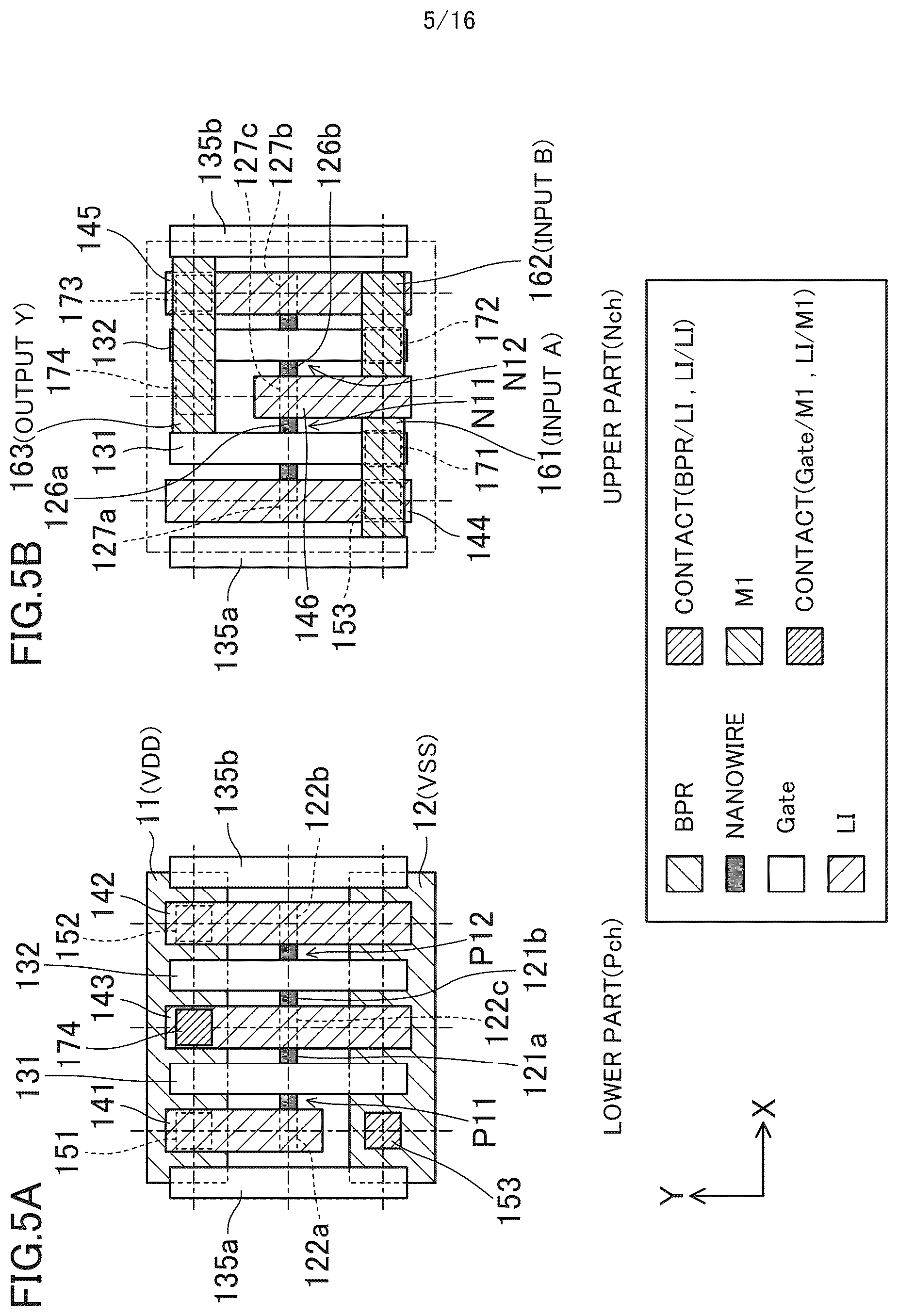 Patent US12310103 Figure 5 – Semiconductor integrated circuit device having standard cells including three dimensional transistors