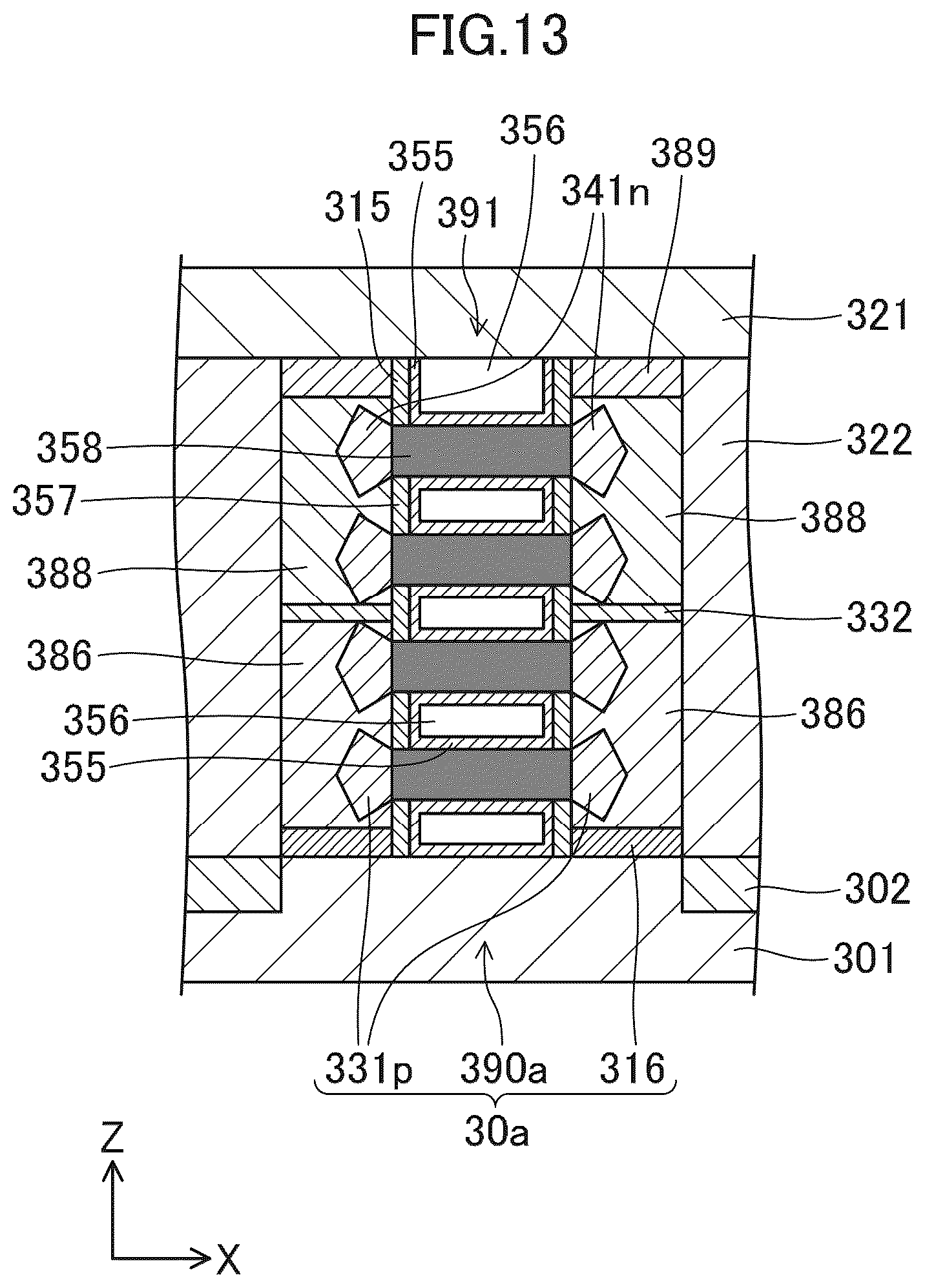 Patent US12310103 Figure 13 – Semiconductor integrated circuit device having standard cells including three dimensional transistors