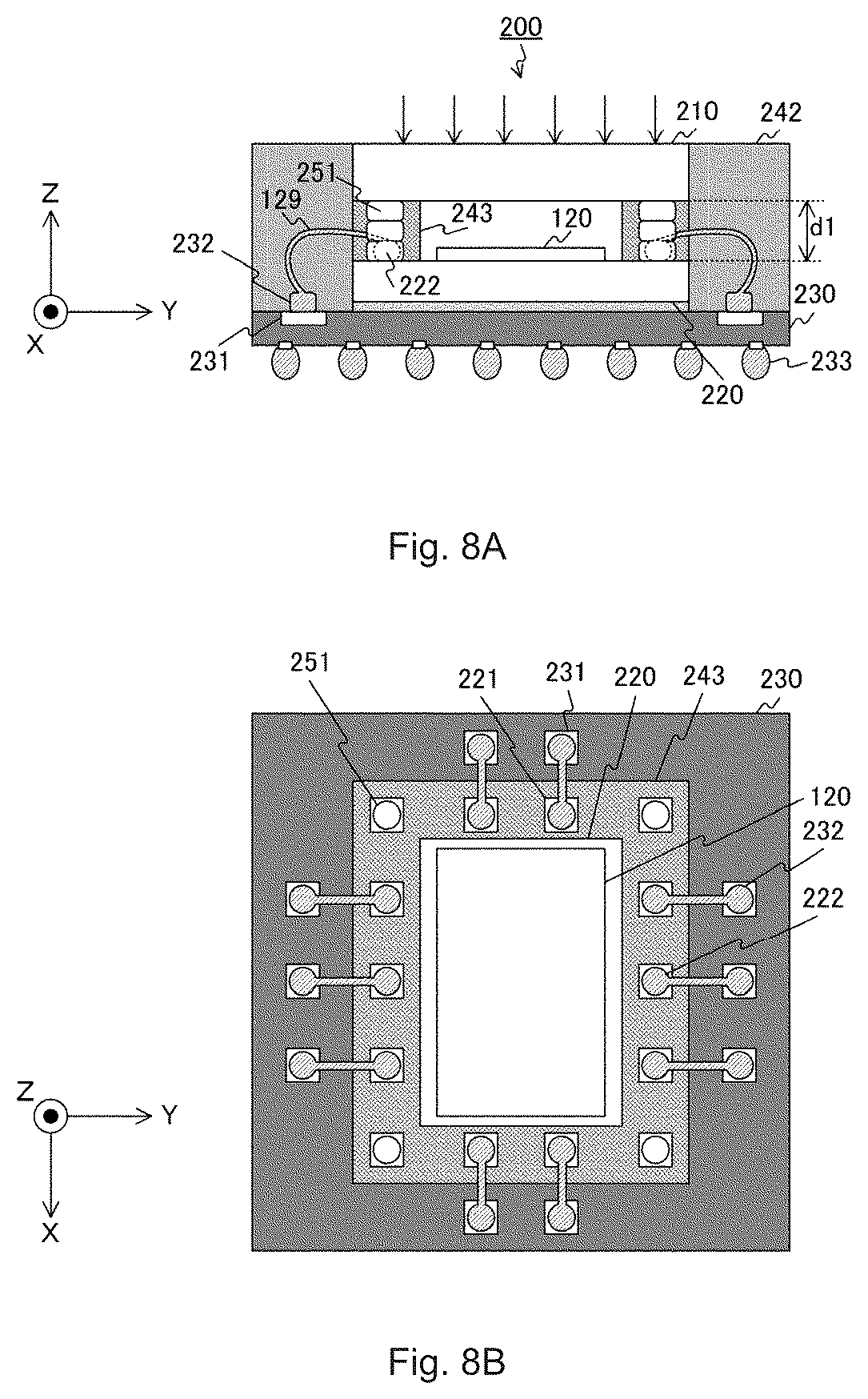 Patent US12310132 Figure 8 – Semiconductor package, semiconductor package manufacturing method, and electronic device