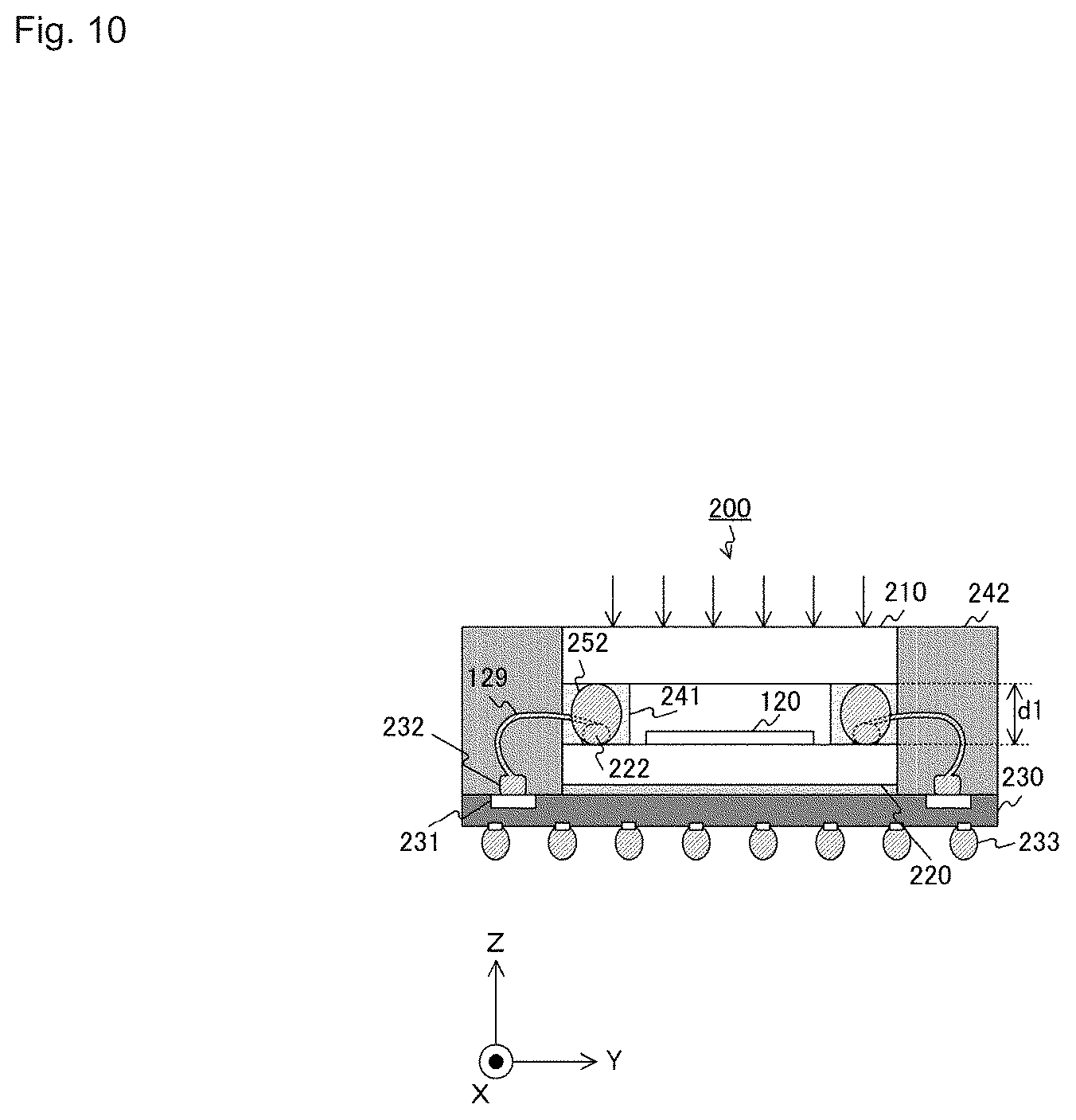 Patent US12310132 Figure 10 – Semiconductor package, semiconductor package manufacturing method, and electronic device
