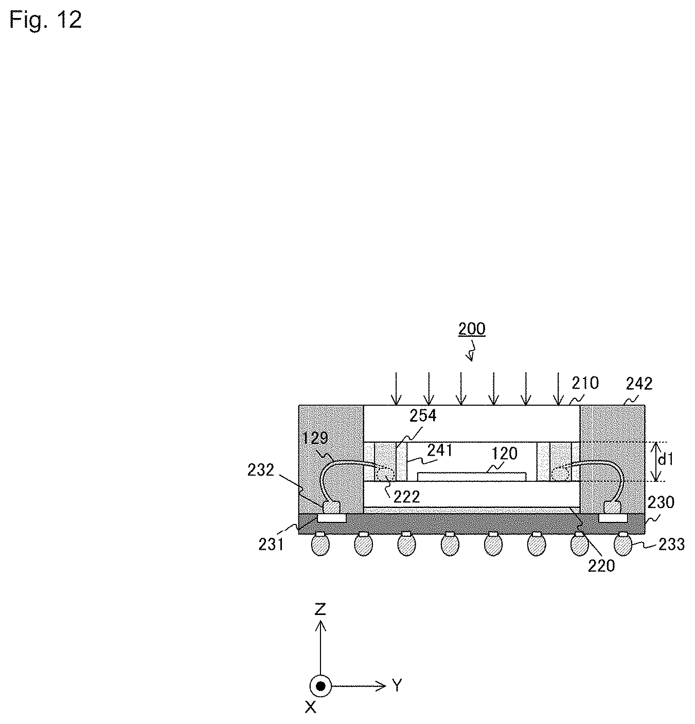 Patent US12310132 Figure 12 – Semiconductor package, semiconductor package manufacturing method, and electronic device