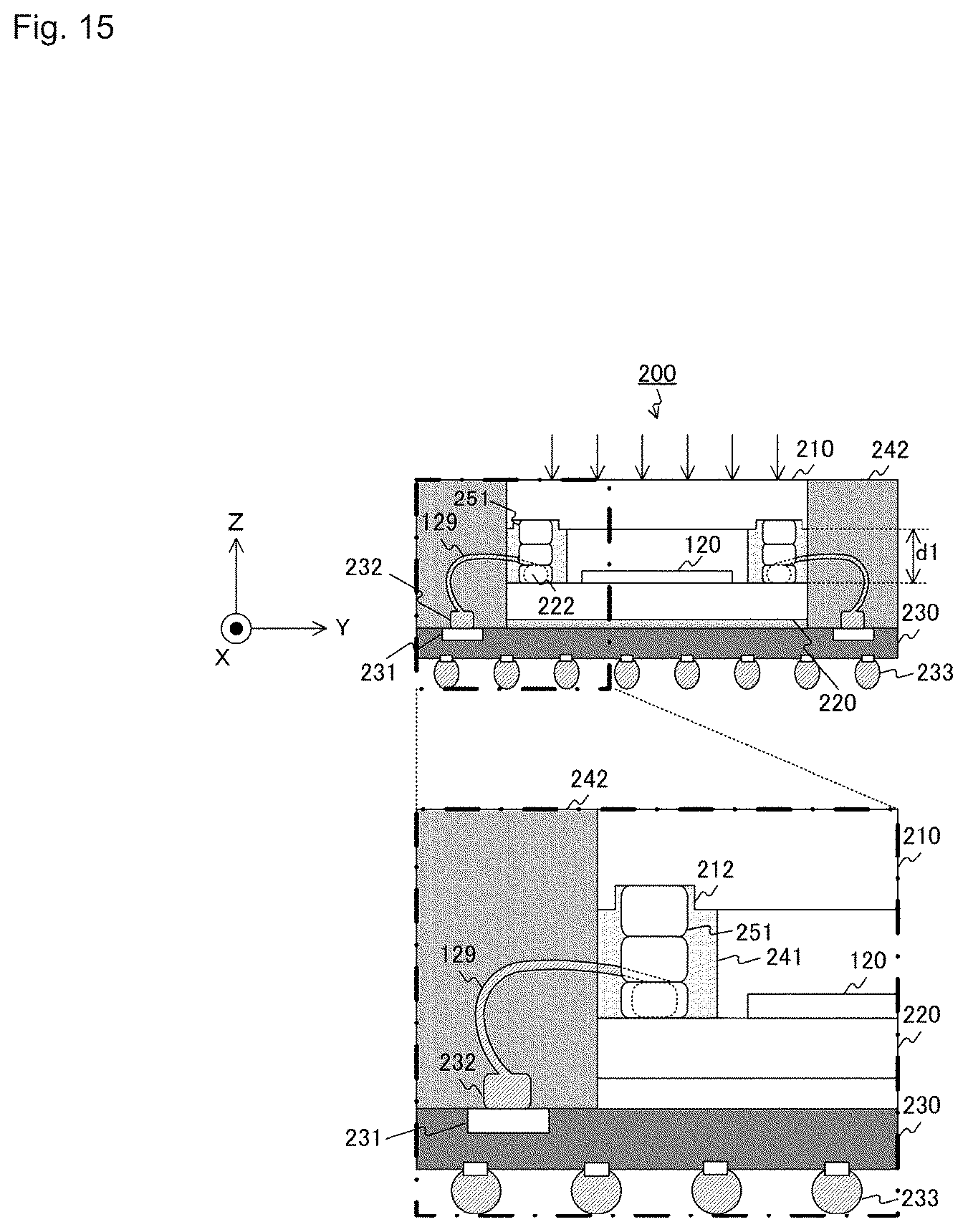 Patent US12310132 Figure 15 – Semiconductor package, semiconductor package manufacturing method, and electronic device
