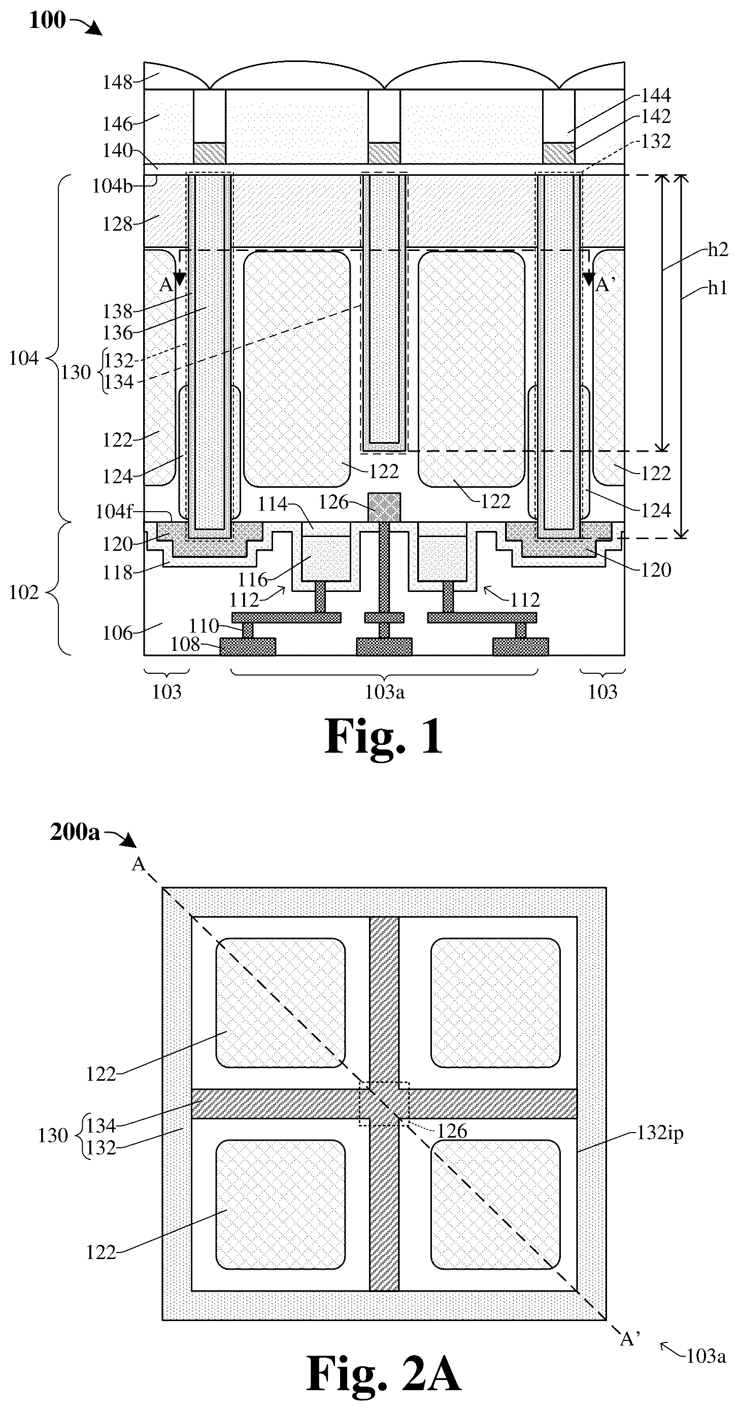 Patent US12310137 Figure 1 – Isolation structure to increase image sensor performance