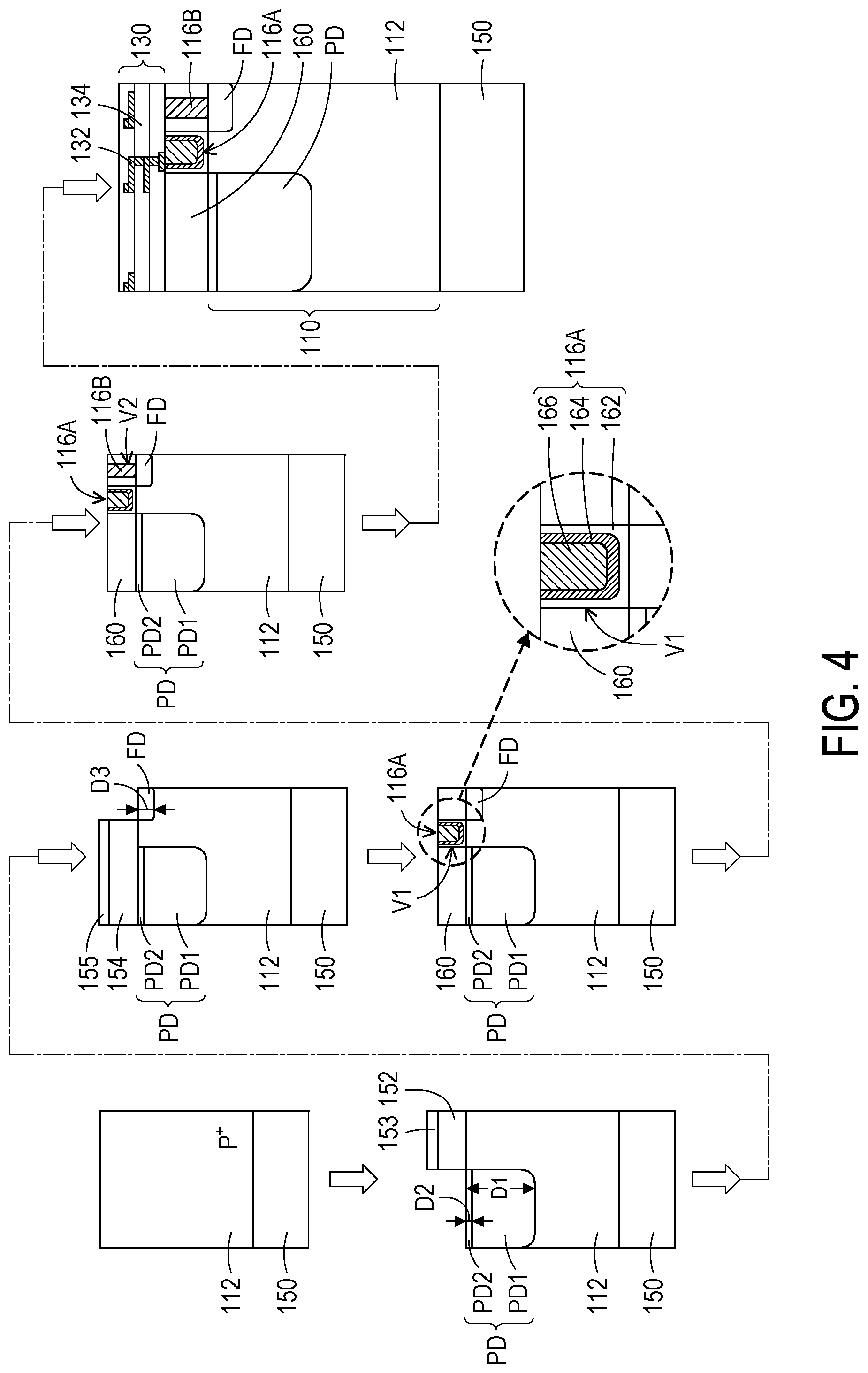 Patent US12310138 Figure 14 – Photosensor having a scattering structure comprises circular ring and peripheral patterns