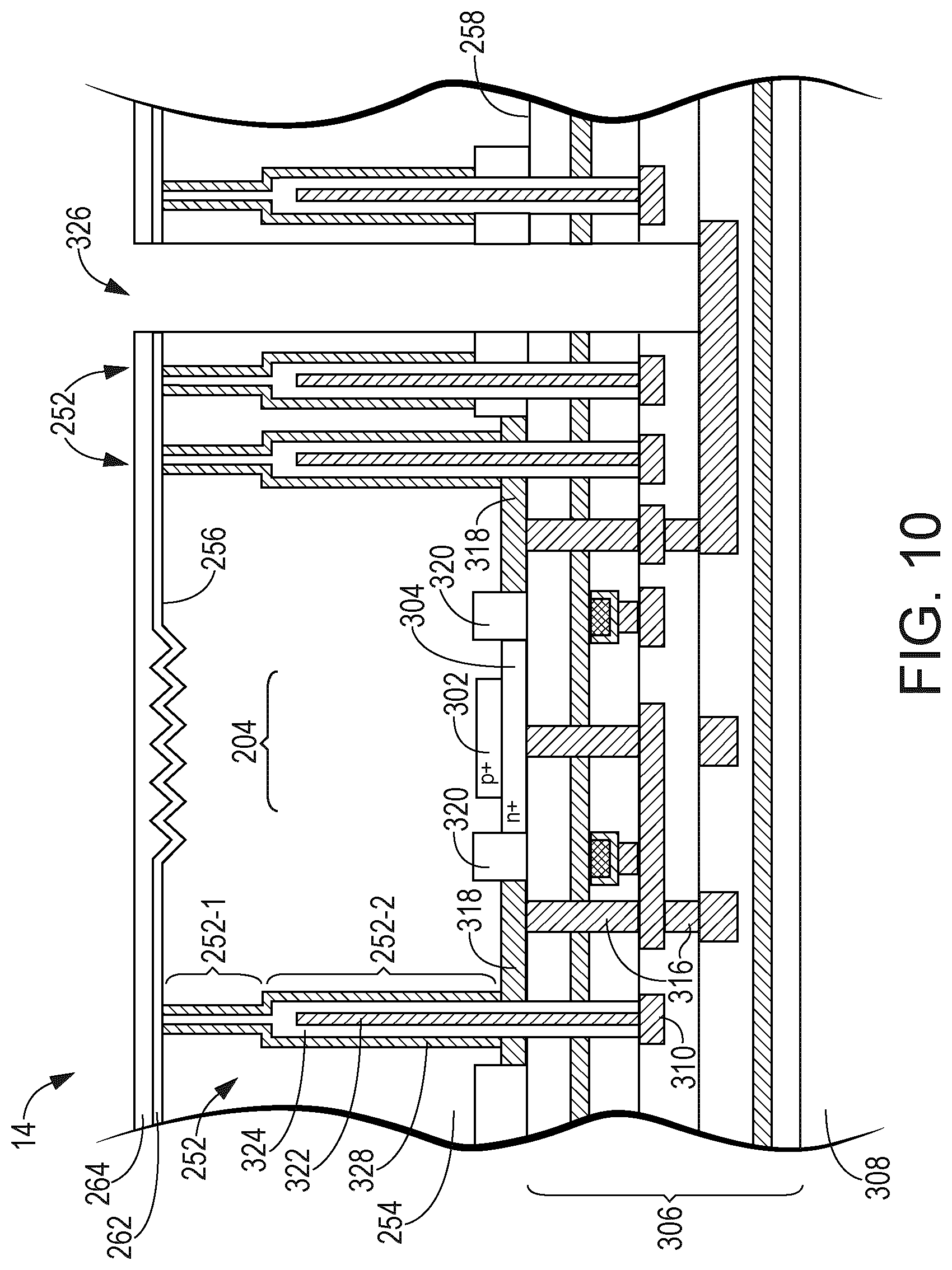 Patent US12310139 Figure 10 – Semiconductor devices with single-photon avalanche diodes and isolation structures