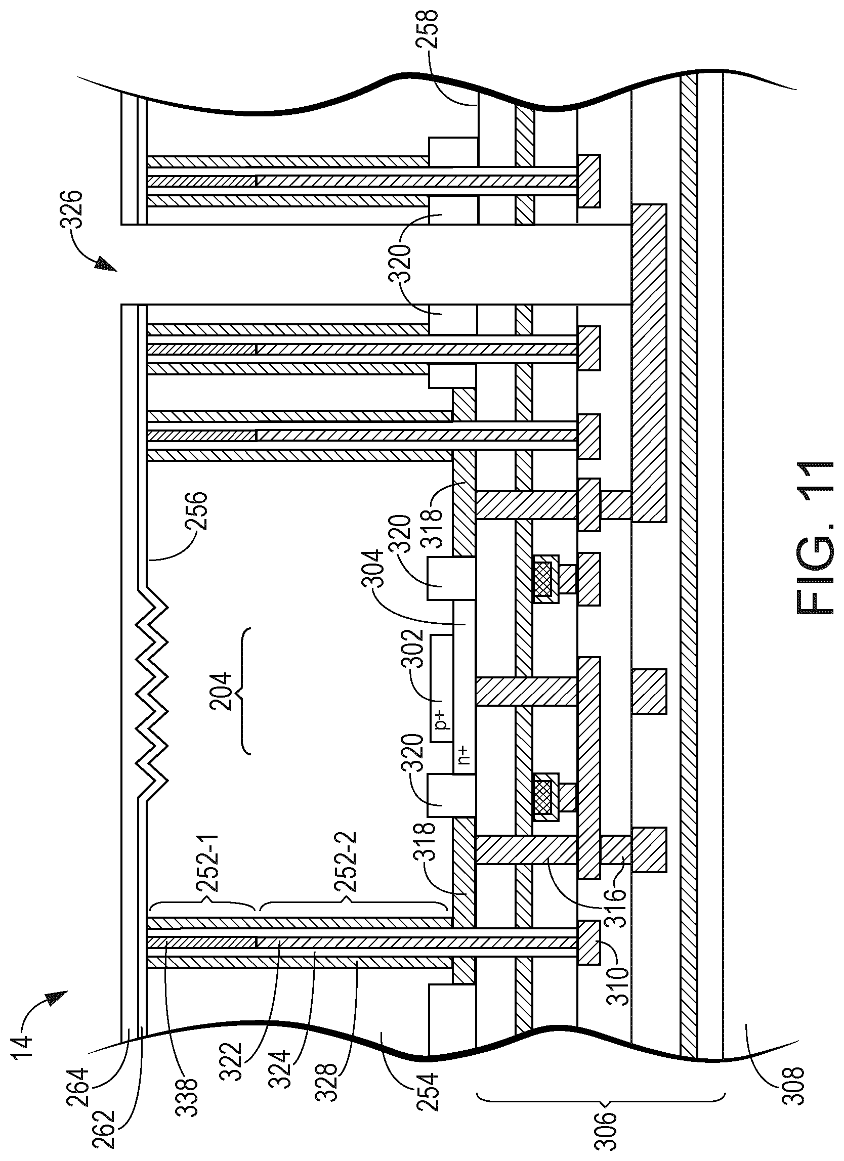 Patent US12310139 Figure 11 – Semiconductor devices with single-photon avalanche diodes and isolation structures