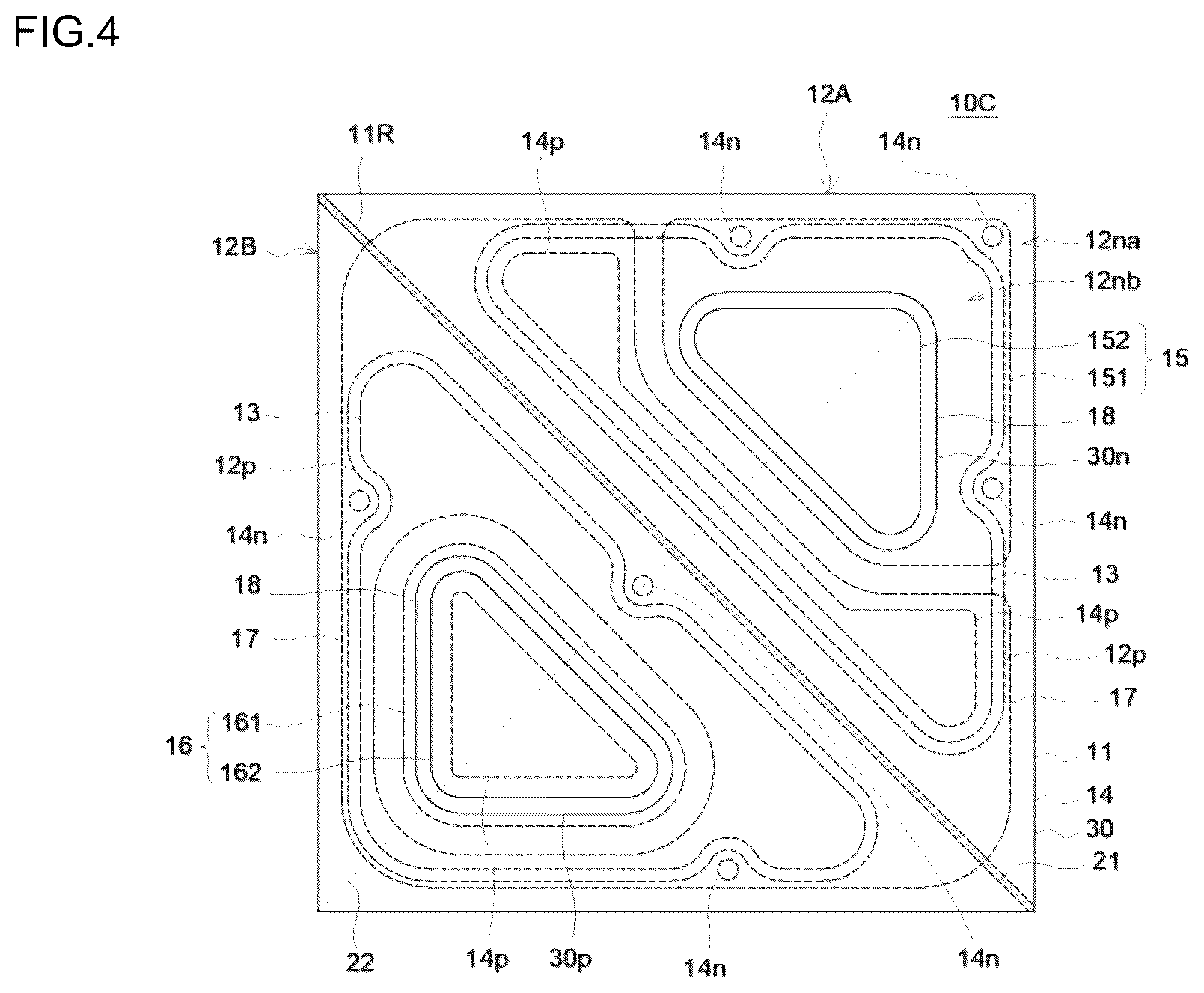 Patent US12310152 Figure 8 – Light emitting element including substrate, emission parts, insulation layer, and electrodes