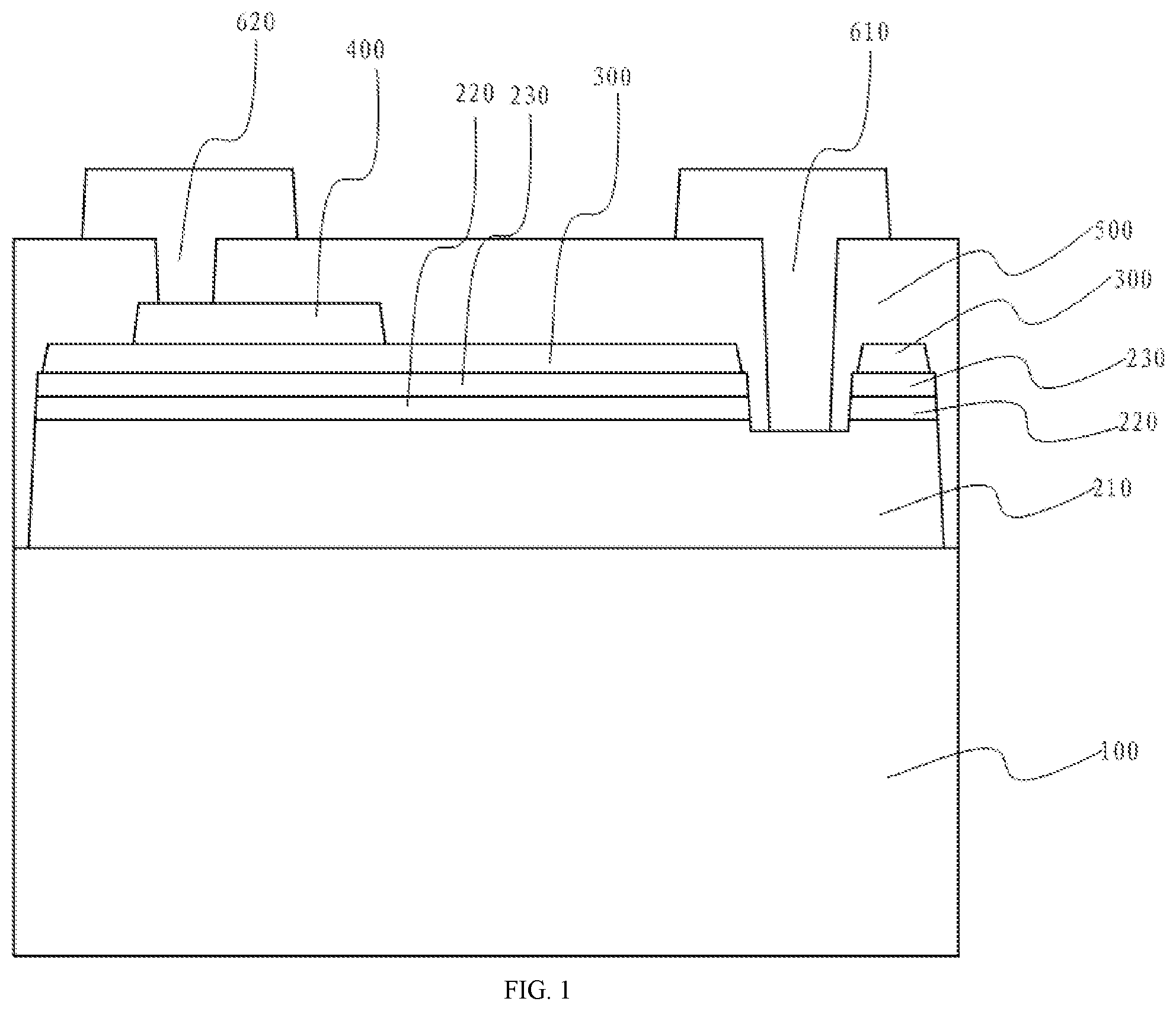 Patent US12310153 — Mini light-emitting diode chip having an extended electrode facing away from a growth substrate and manufacturing method thereof — Figure 1