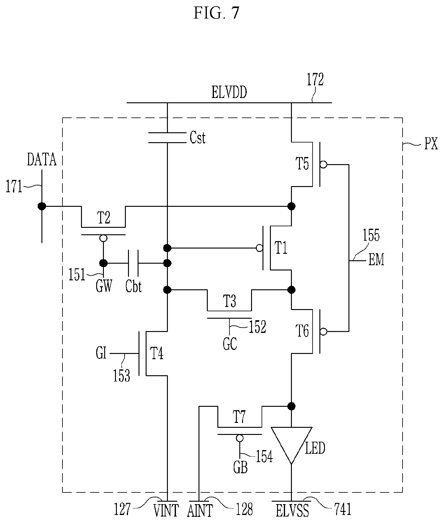 Patent US12310157 Figure 7 – Transparent display device and tiled display device including the same