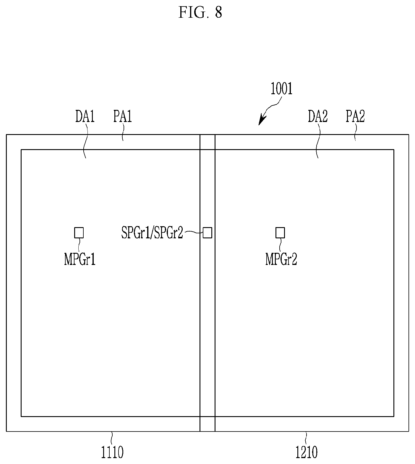 Patent US12310157 Figure 8 – Transparent display device and tiled display device including the same