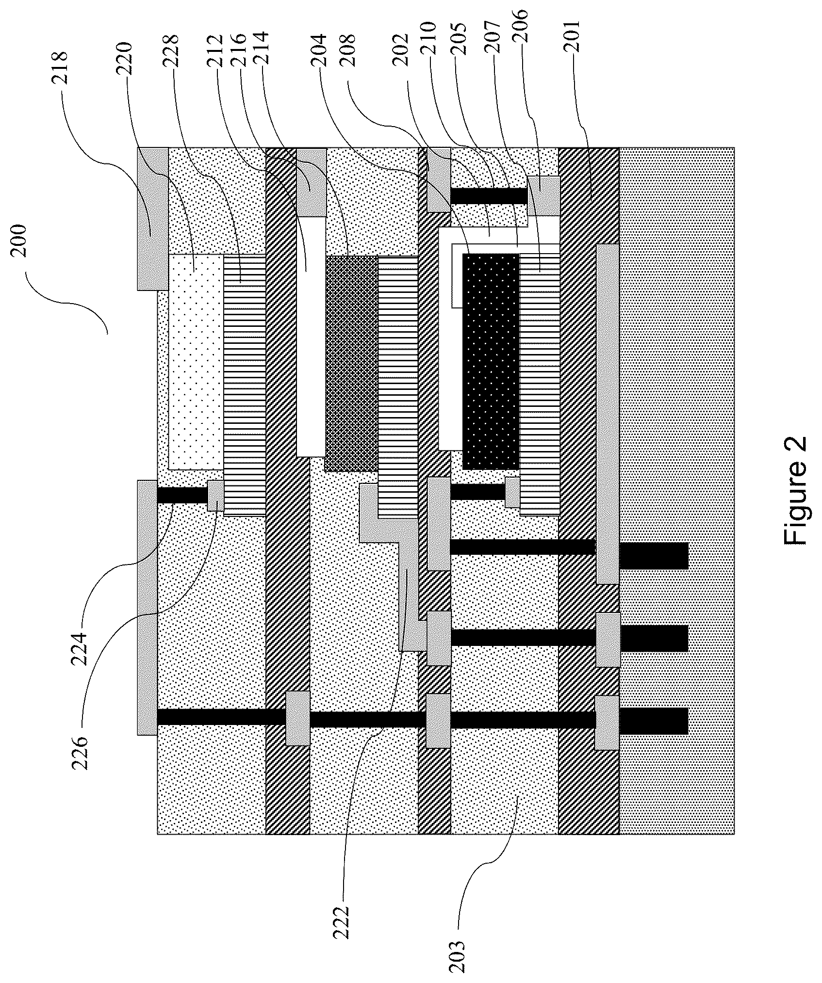 Patent US12310159 Figure 2 – Integrated structure for an optoelectronic device and method of fabricating the same