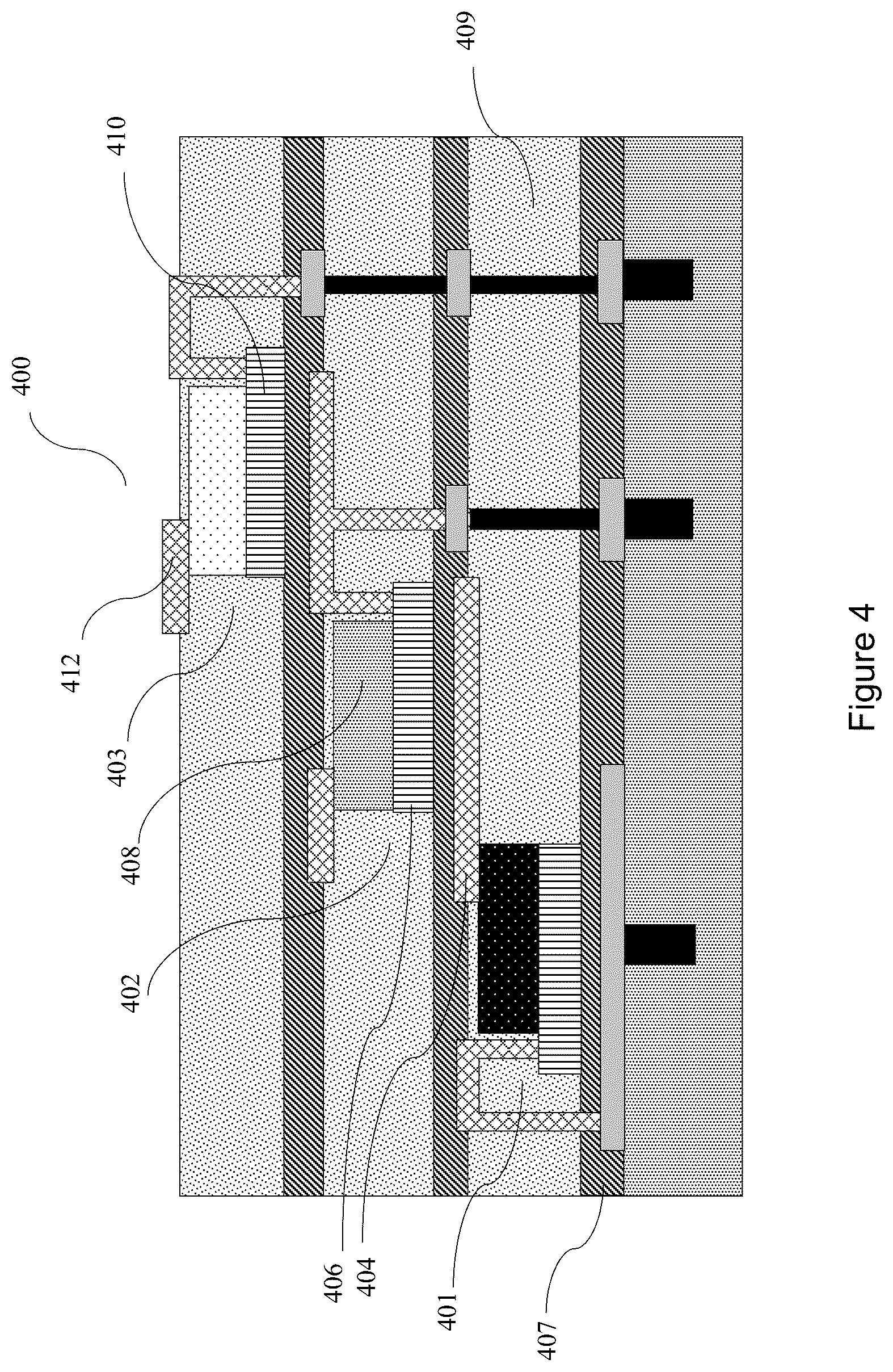 Patent US12310159 Figure 4 – Integrated structure for an optoelectronic device and method of fabricating the same