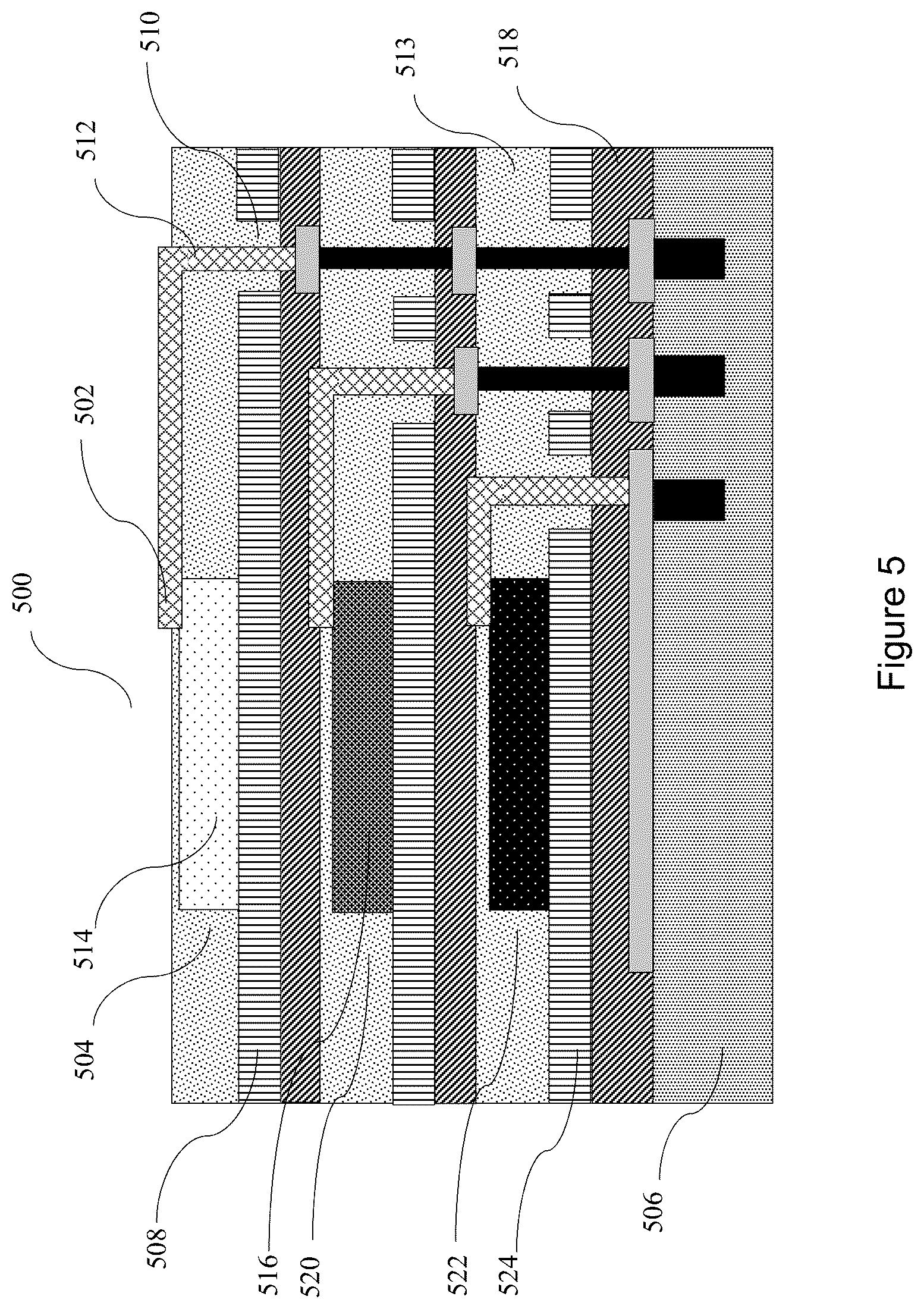 Patent US12310159 Figure 5 – Integrated structure for an optoelectronic device and method of fabricating the same
