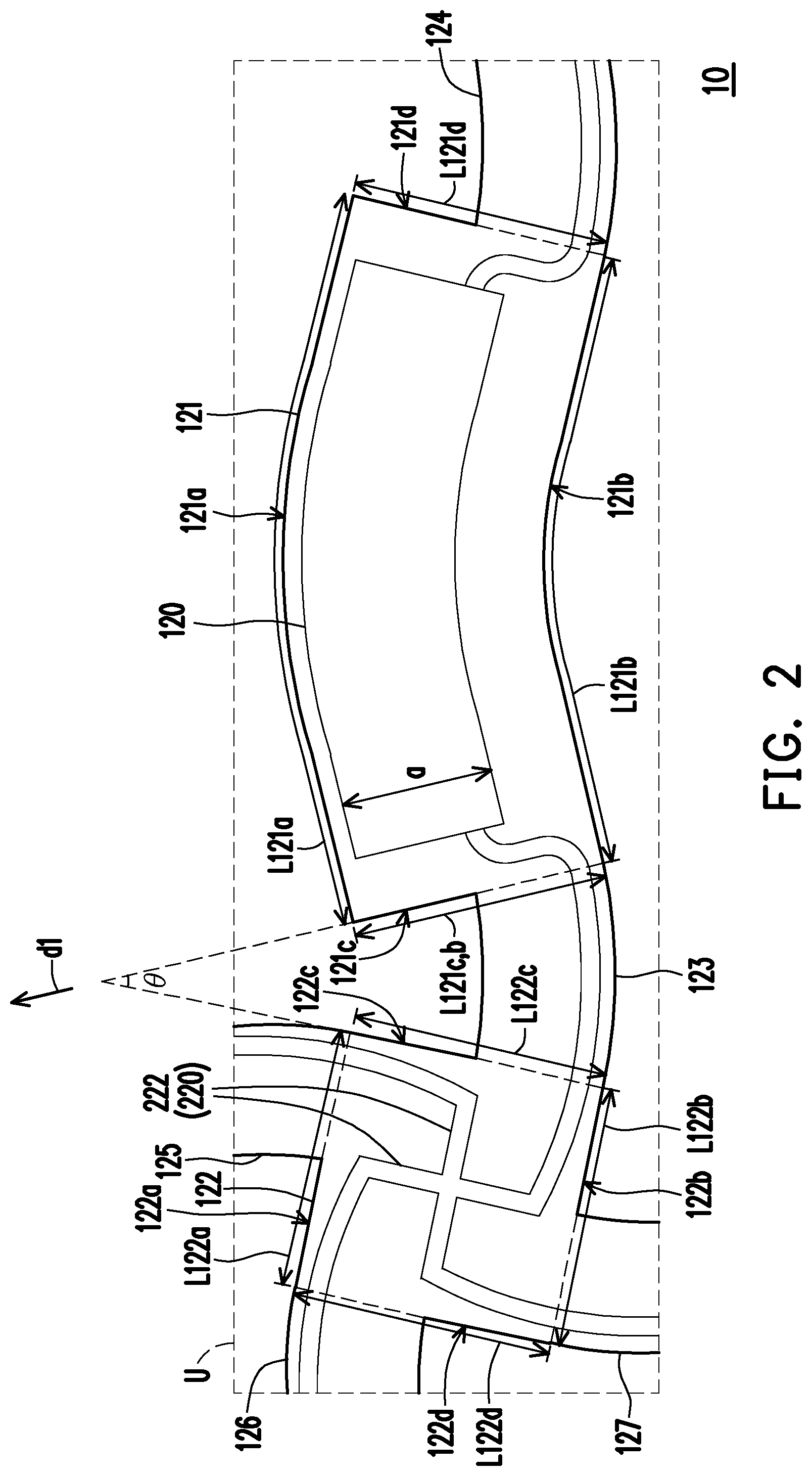 Patent US12310160 Figure 2 – Stretchable pixel array substrate