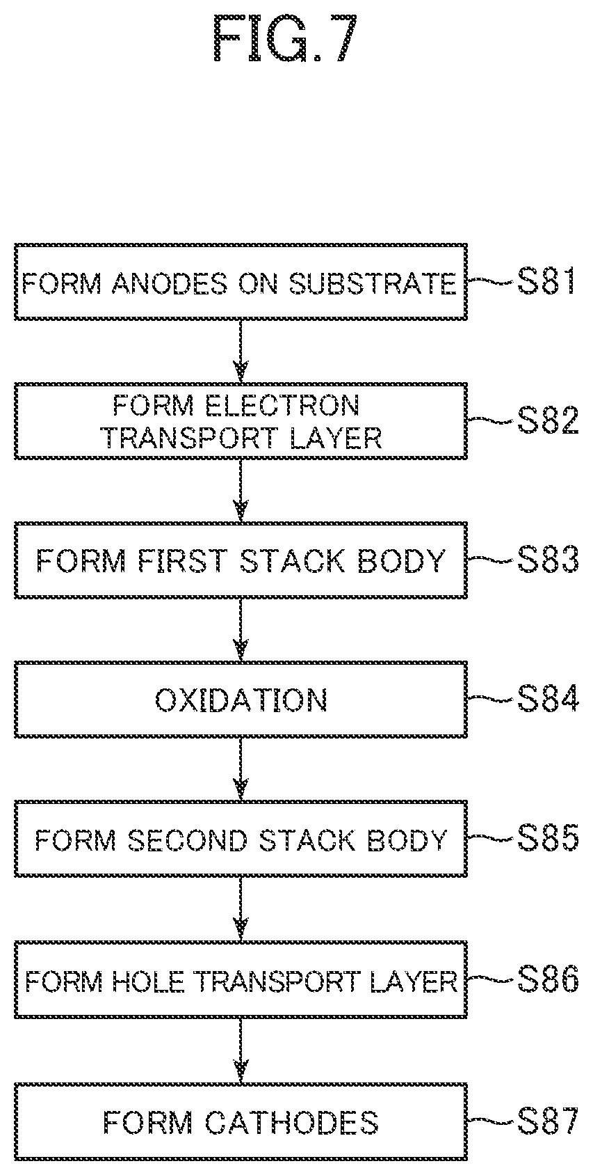 Patent US12310164 Figure 5 – Light-emitting element including luminous quantum dots and non-luminous quantum dots, display device including light-emitting element thereof, and method of manufacturing light- emitting element thereof