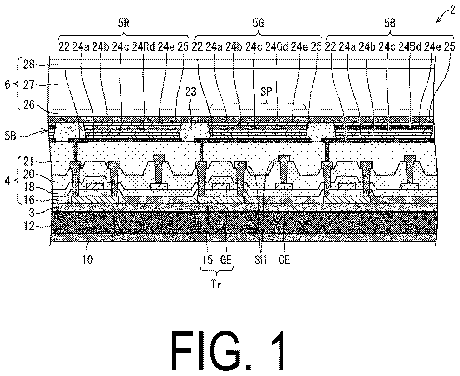 Patent US12310167 — Light-emitting element — Figure 1