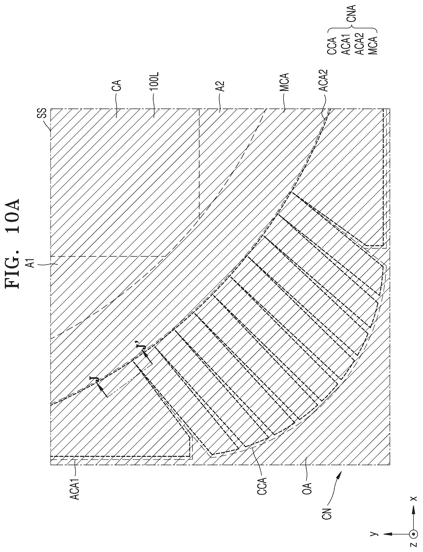Patent US12310175 Figure 15 – Display panel and display device having center and adjacent corner areas spaced apart from each other by a penetration area