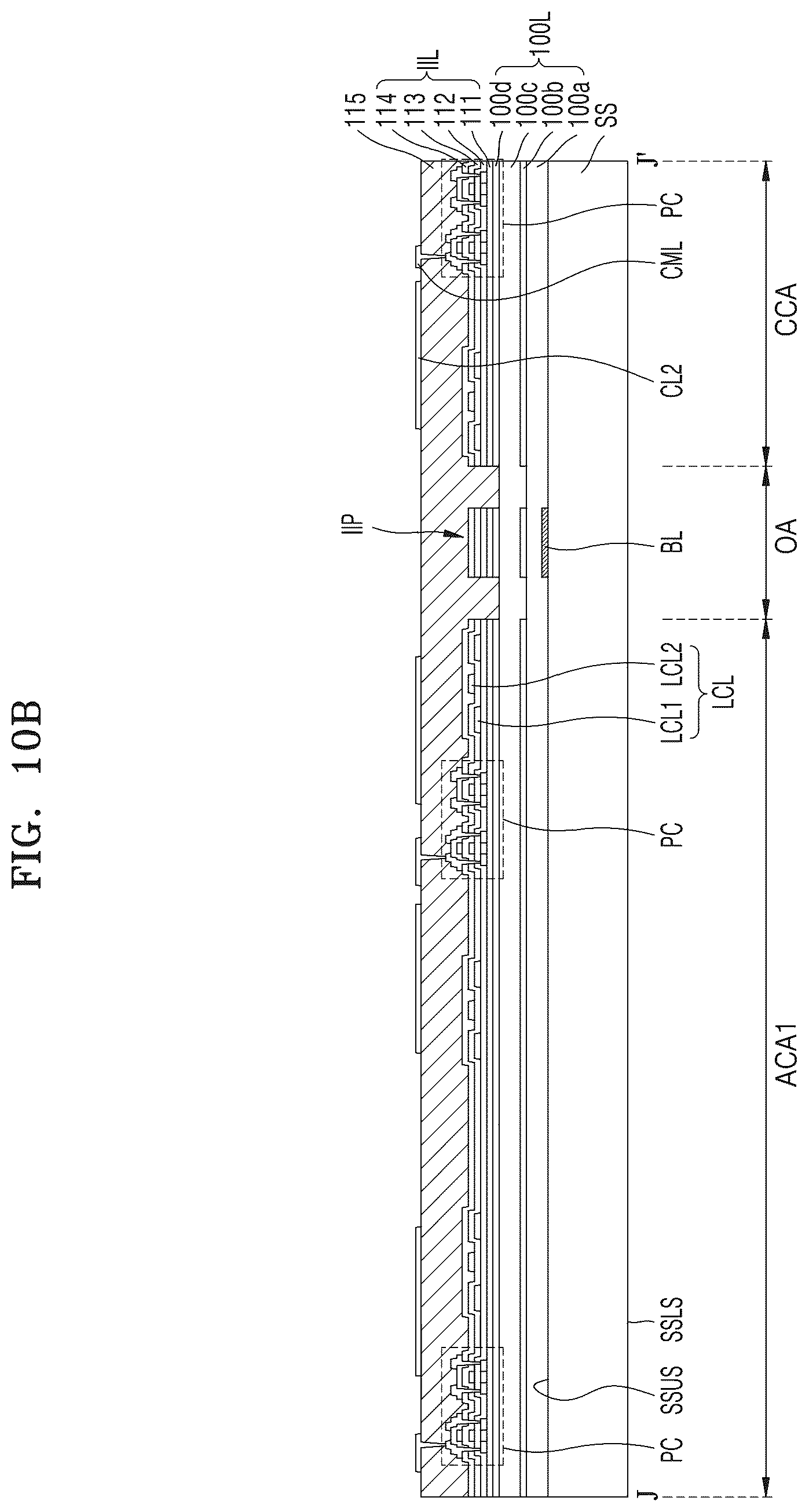 Patent US12310175 Figure 16 – Display panel and display device having center and adjacent corner areas spaced apart from each other by a penetration area