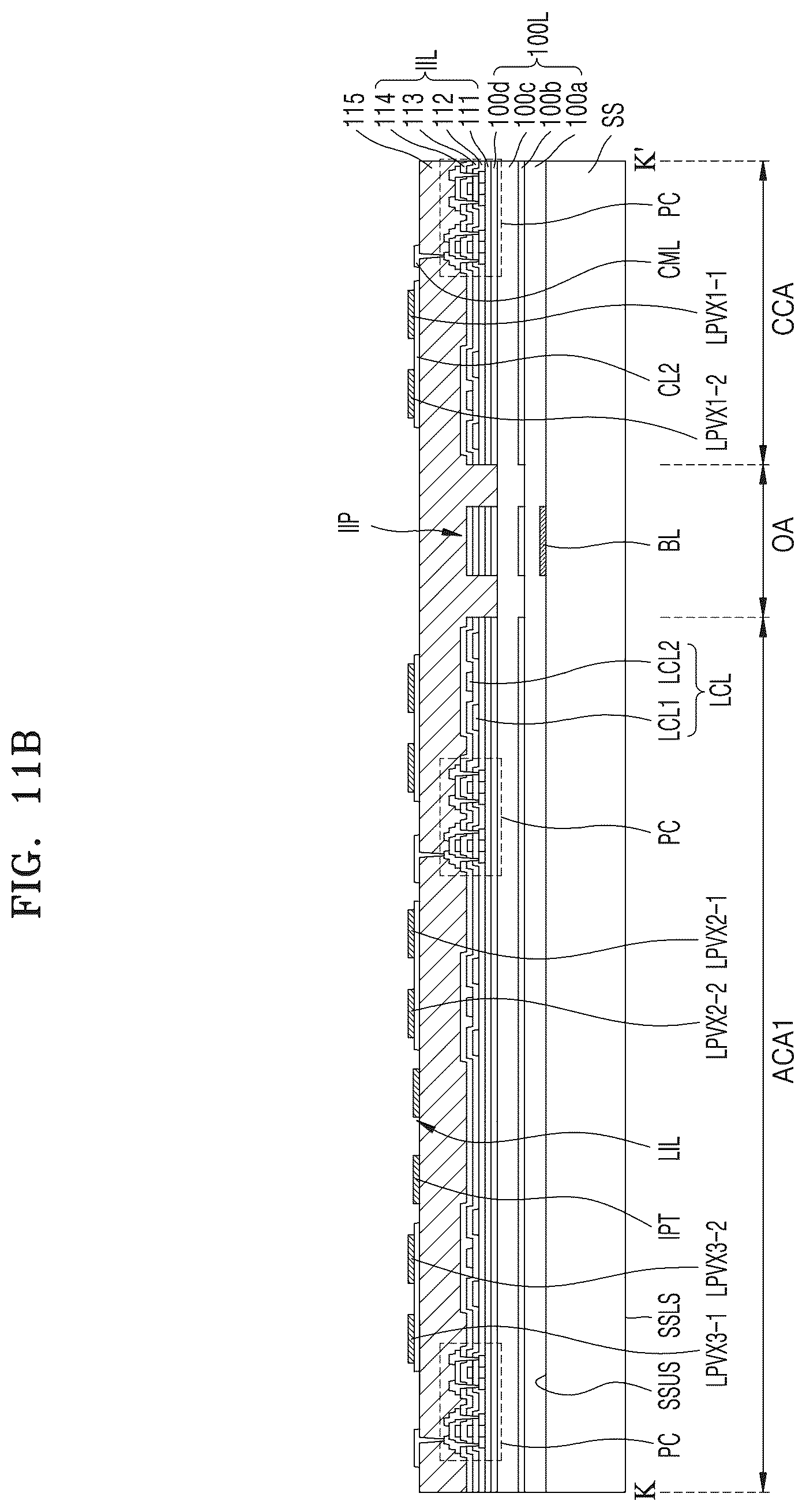 Patent US12310175 Figure 18 – Display panel and display device having center and adjacent corner areas spaced apart from each other by a penetration area