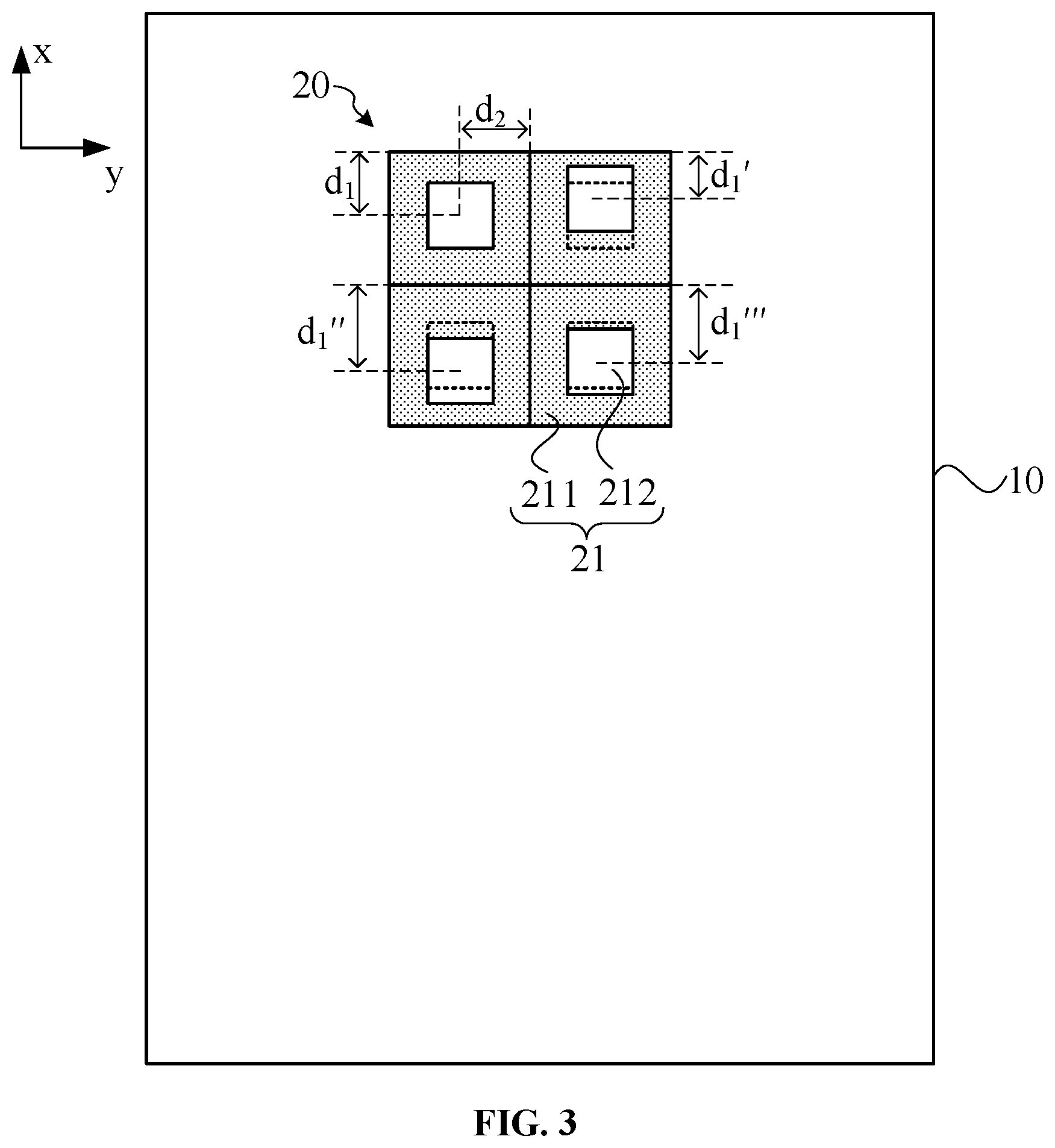 Patent US12310178 Figure 3 – Display panel and display device for voiding fixed grating in light-transmissive regions