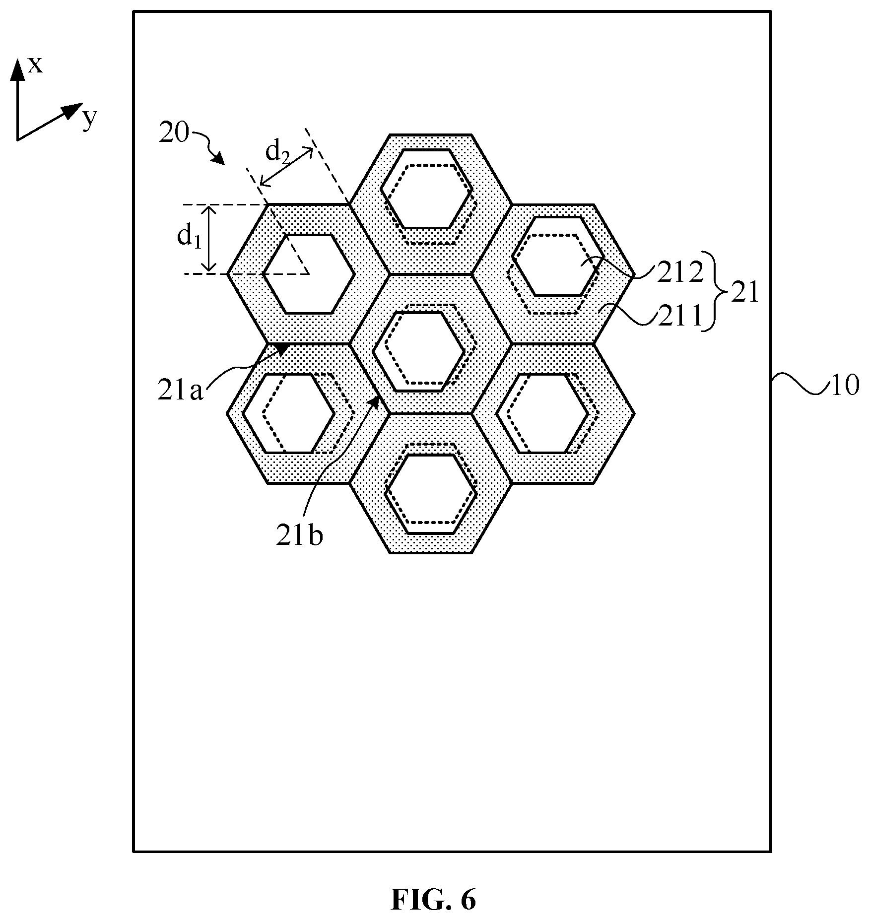 Patent US12310178 Figure 6 – Display panel and display device for voiding fixed grating in light-transmissive regions