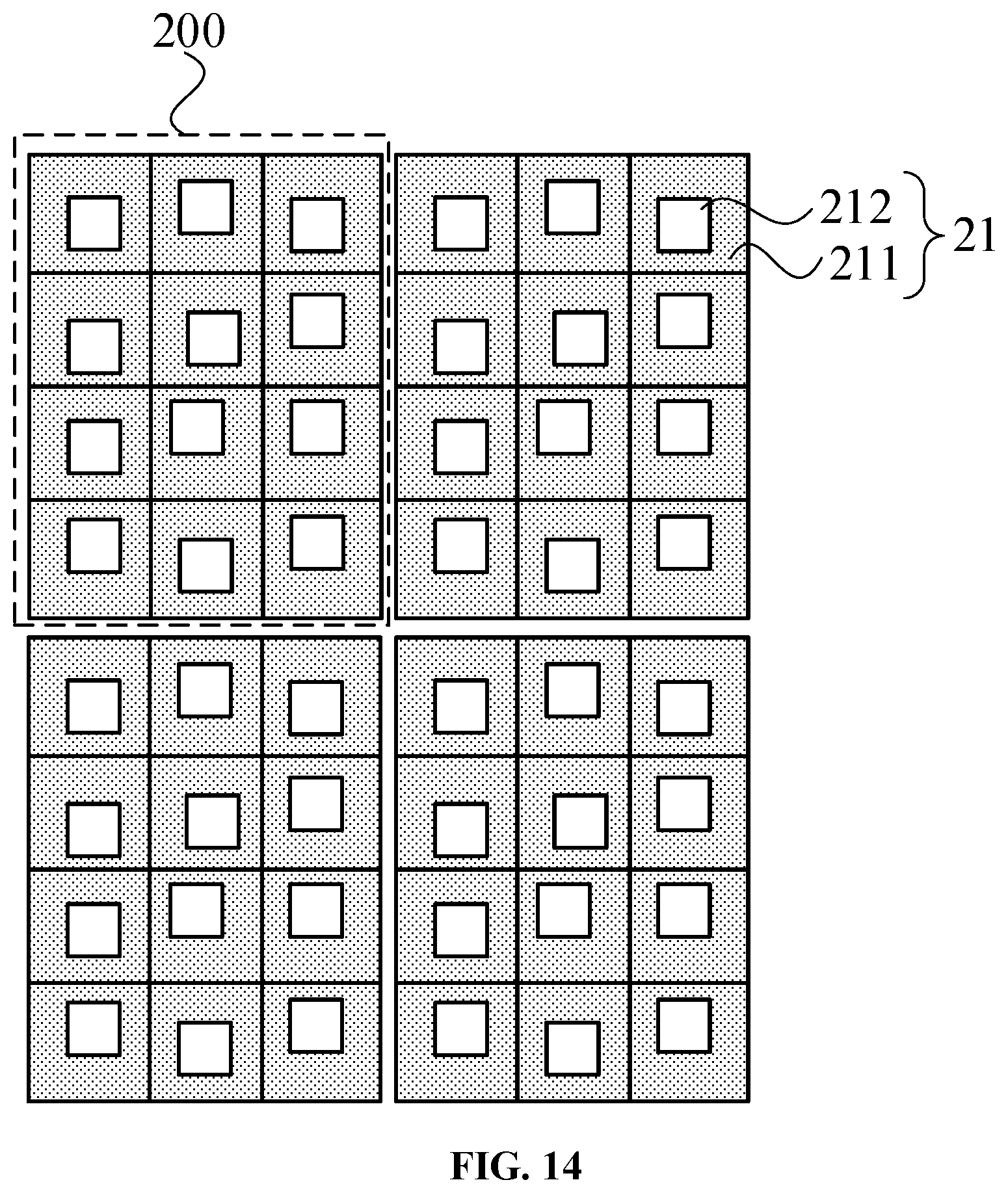 Patent US12310178 Figure 13 – Display panel and display device for voiding fixed grating in light-transmissive regions