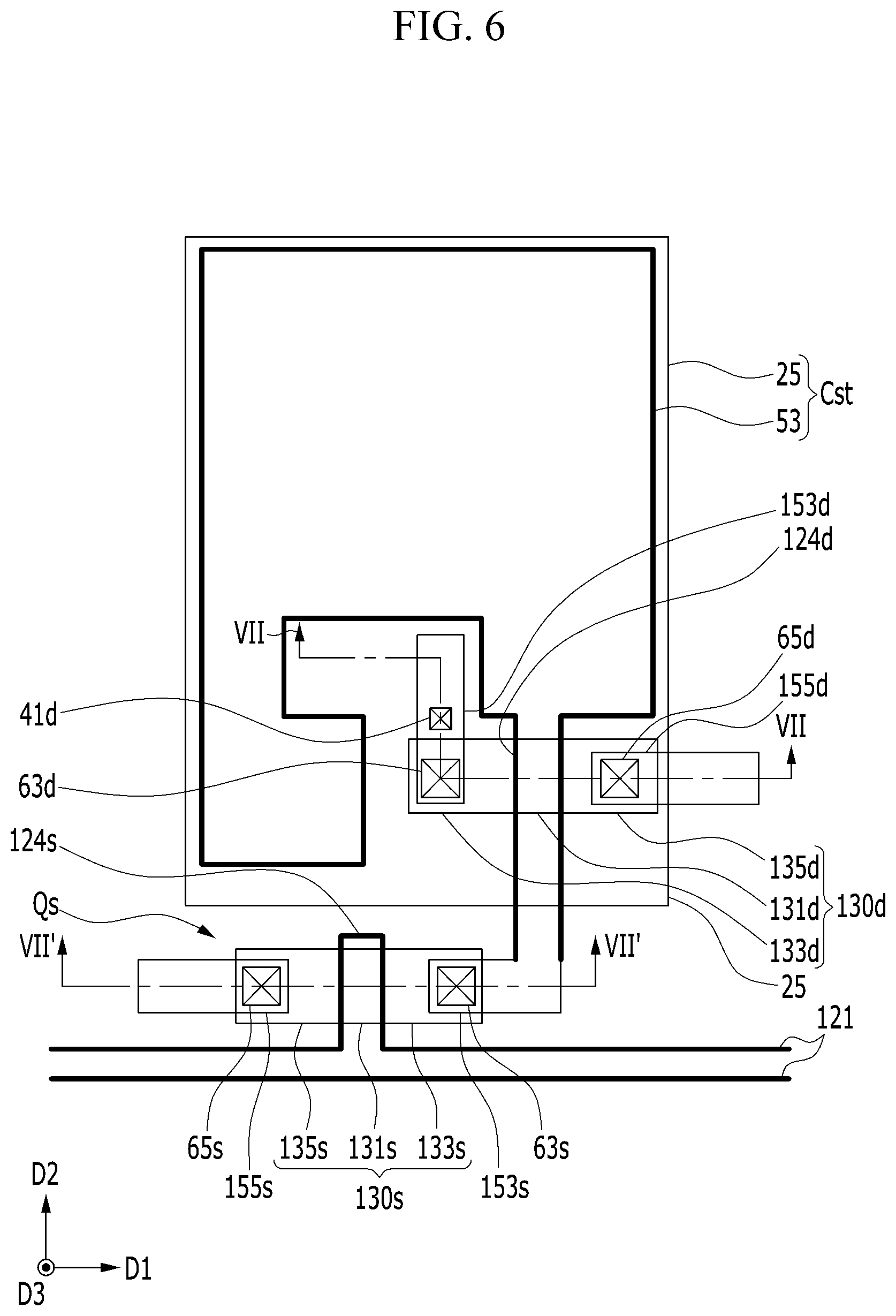 Patent US12310181 Figure 6 – Transistor array panel, manufacturing method thereof, and display device including the same
