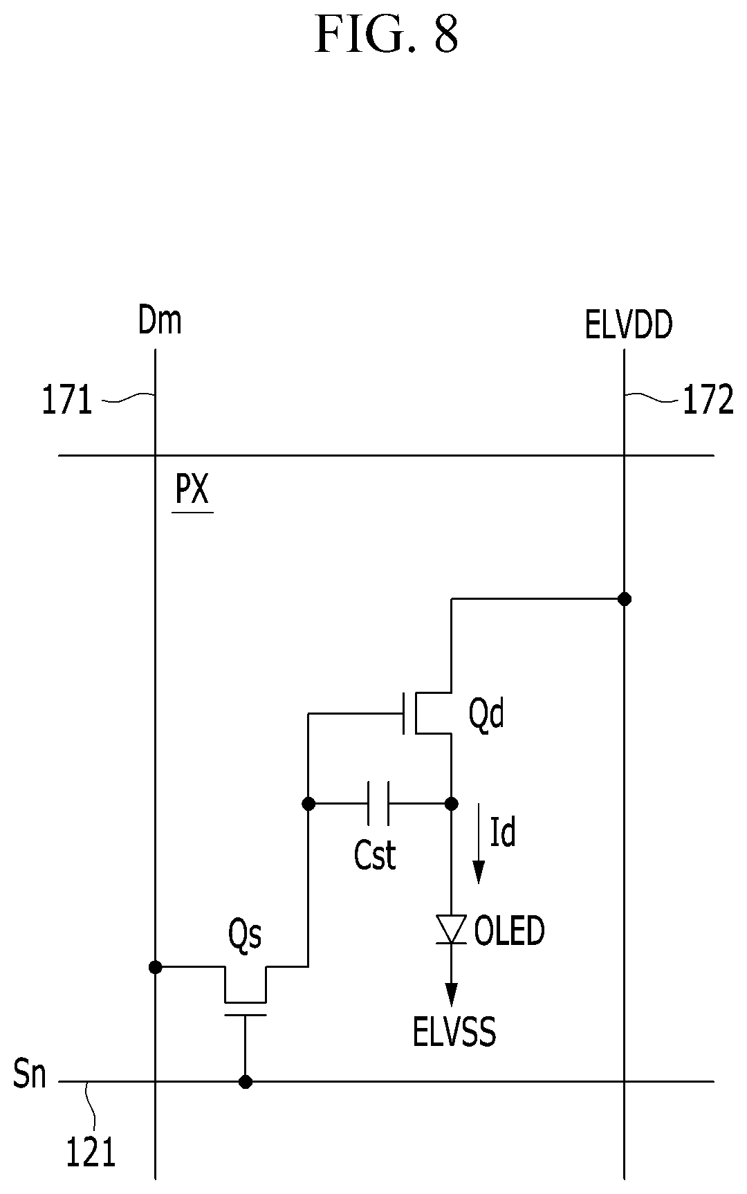Patent US12310181 Figure 8 – Transistor array panel, manufacturing method thereof, and display device including the same