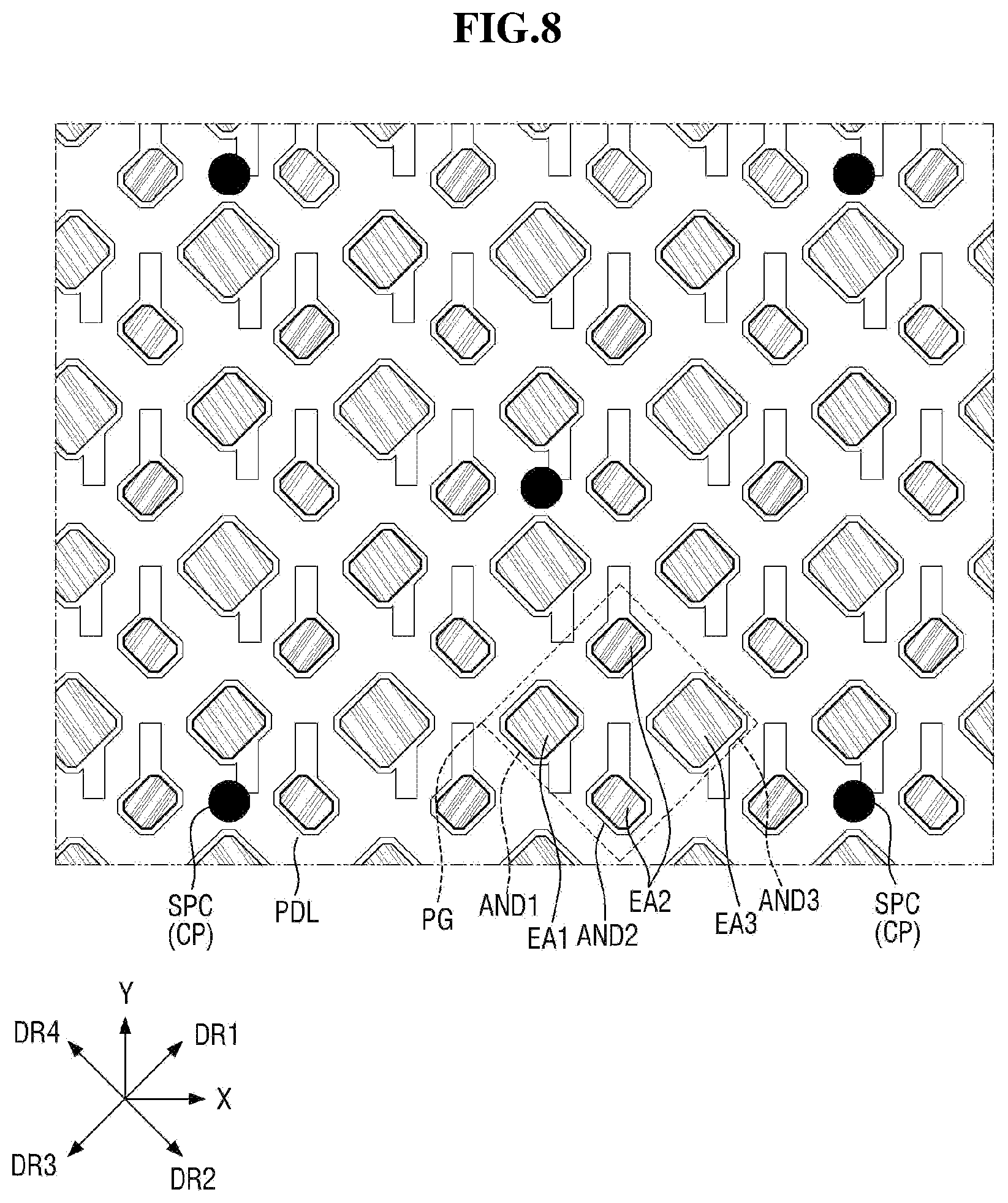 Patent US12310185 Figure 8 – Display device and sensing system including the same