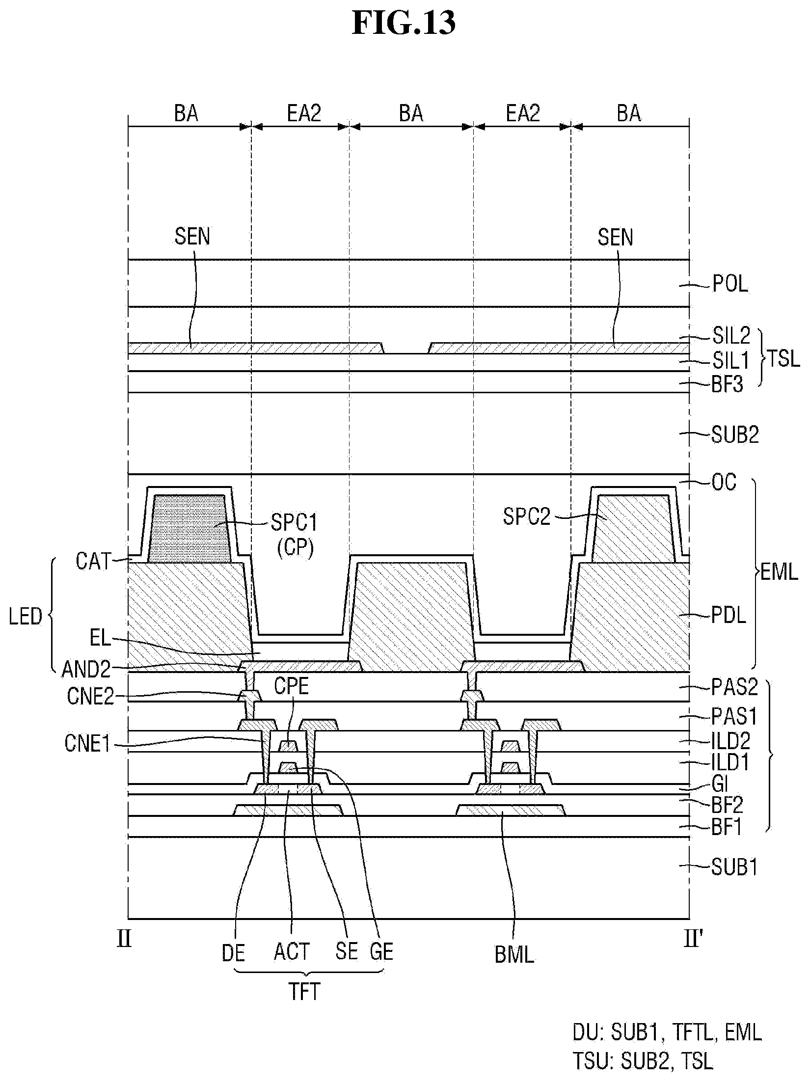 Patent US12310185 Figure 13 – Display device and sensing system including the same
