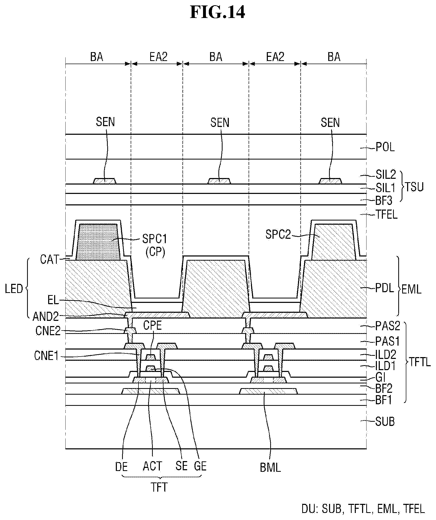 Patent US12310185 Figure 14 – Display device and sensing system including the same