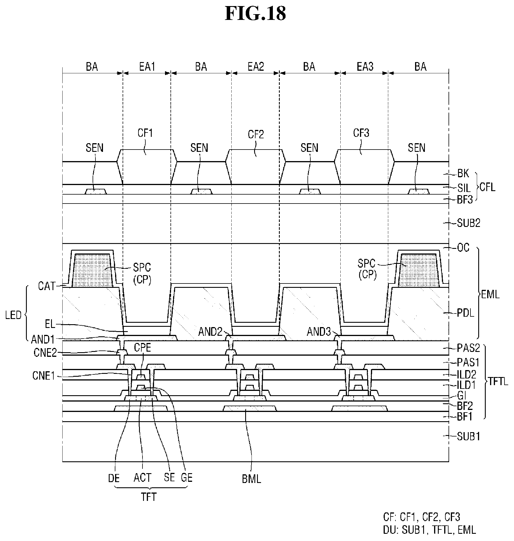 Patent US12310185 Figure 18 – Display device and sensing system including the same