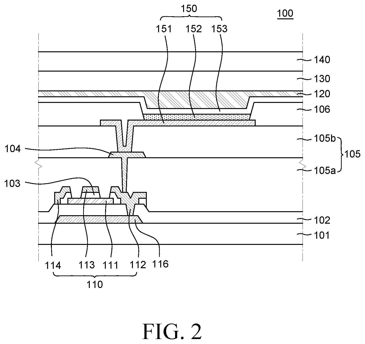 Patent US12310186 Figure 2 – Electroluminescent display device