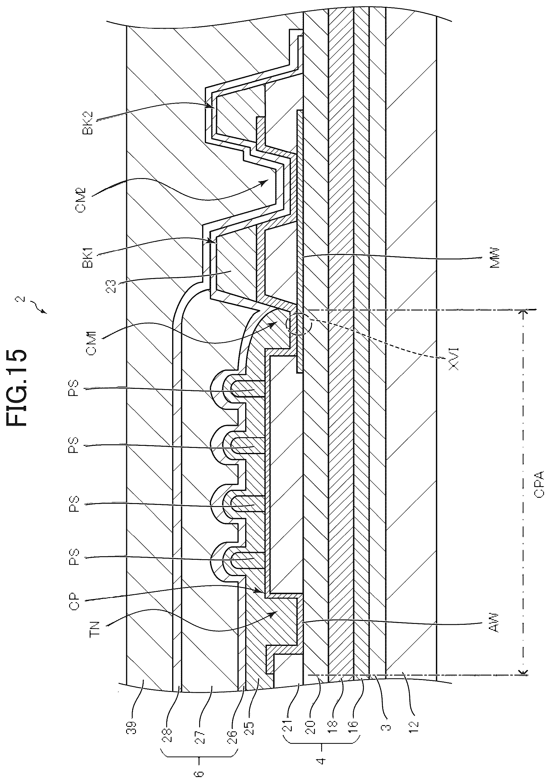 Patent US12310191 Figure 15 – Display device and manufacturing method for display device