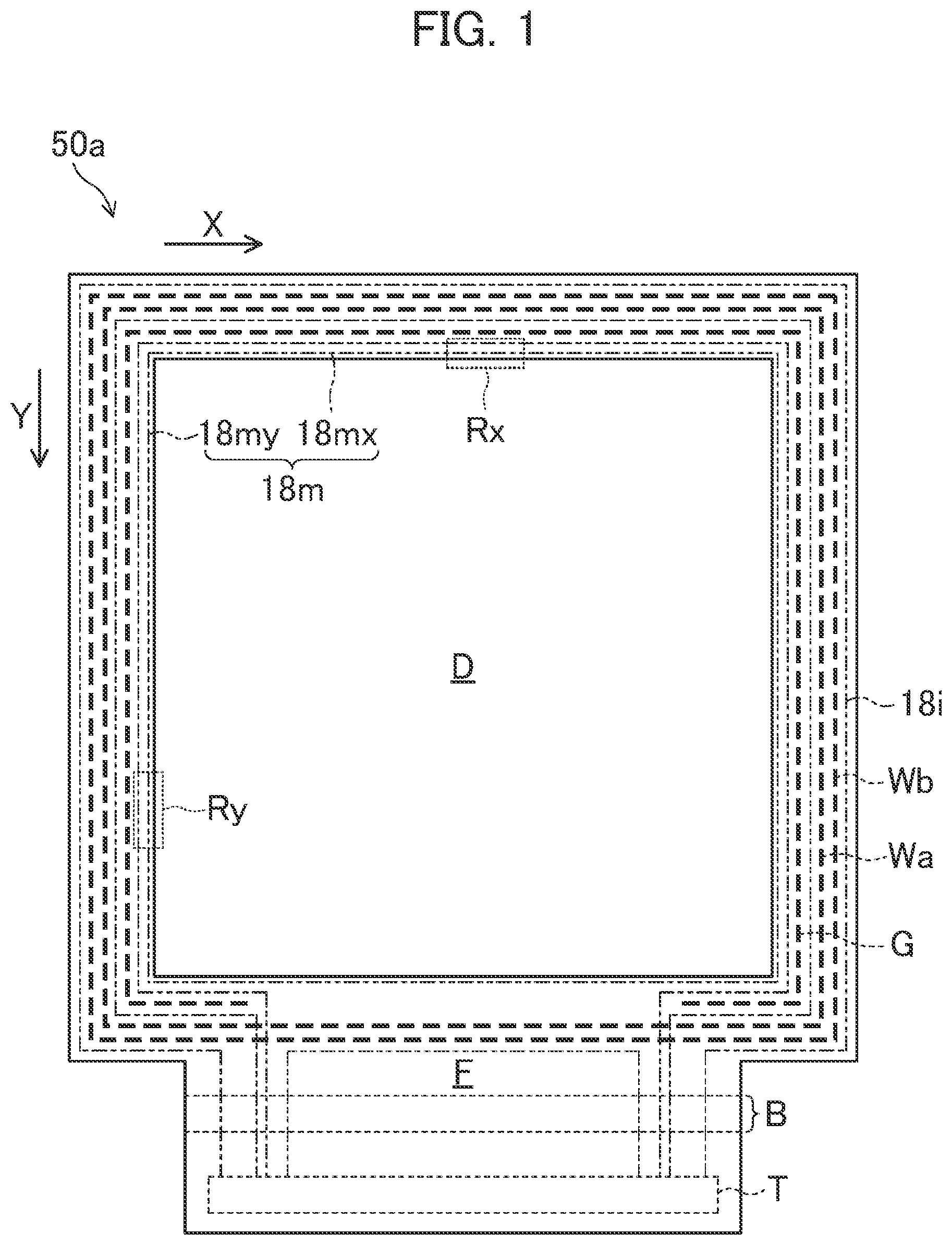 Patent US12310194 Figure 1 – Display device with interlayer insulating film having column slit for power-source line