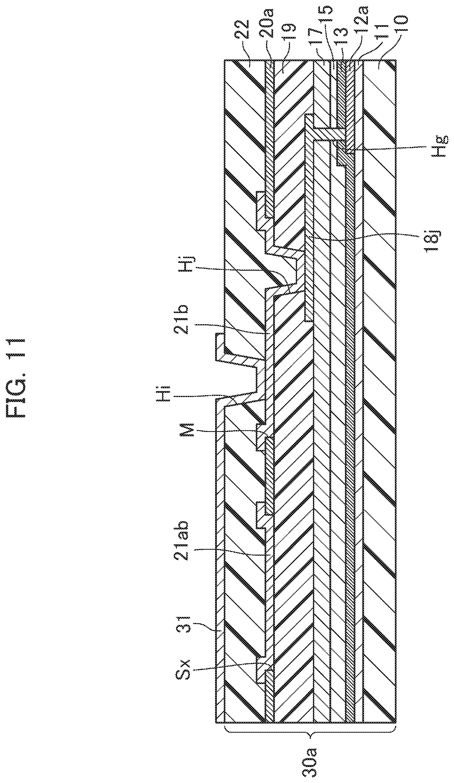 Patent US12310194 Figure 9 – Display device with interlayer insulating film having column slit for power-source line