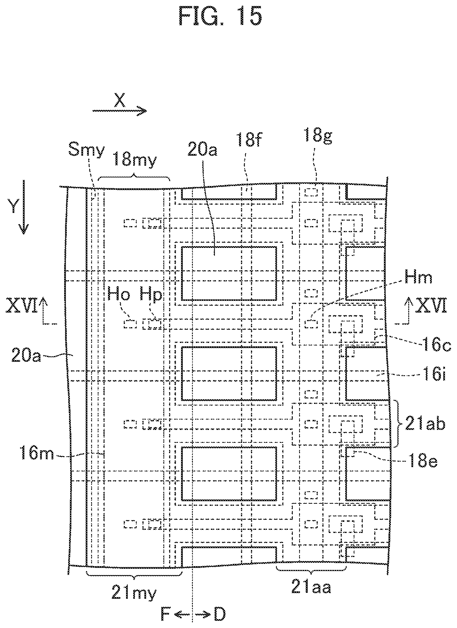 Patent US12310194 Figure 12 – Display device with interlayer insulating film having column slit for power-source line