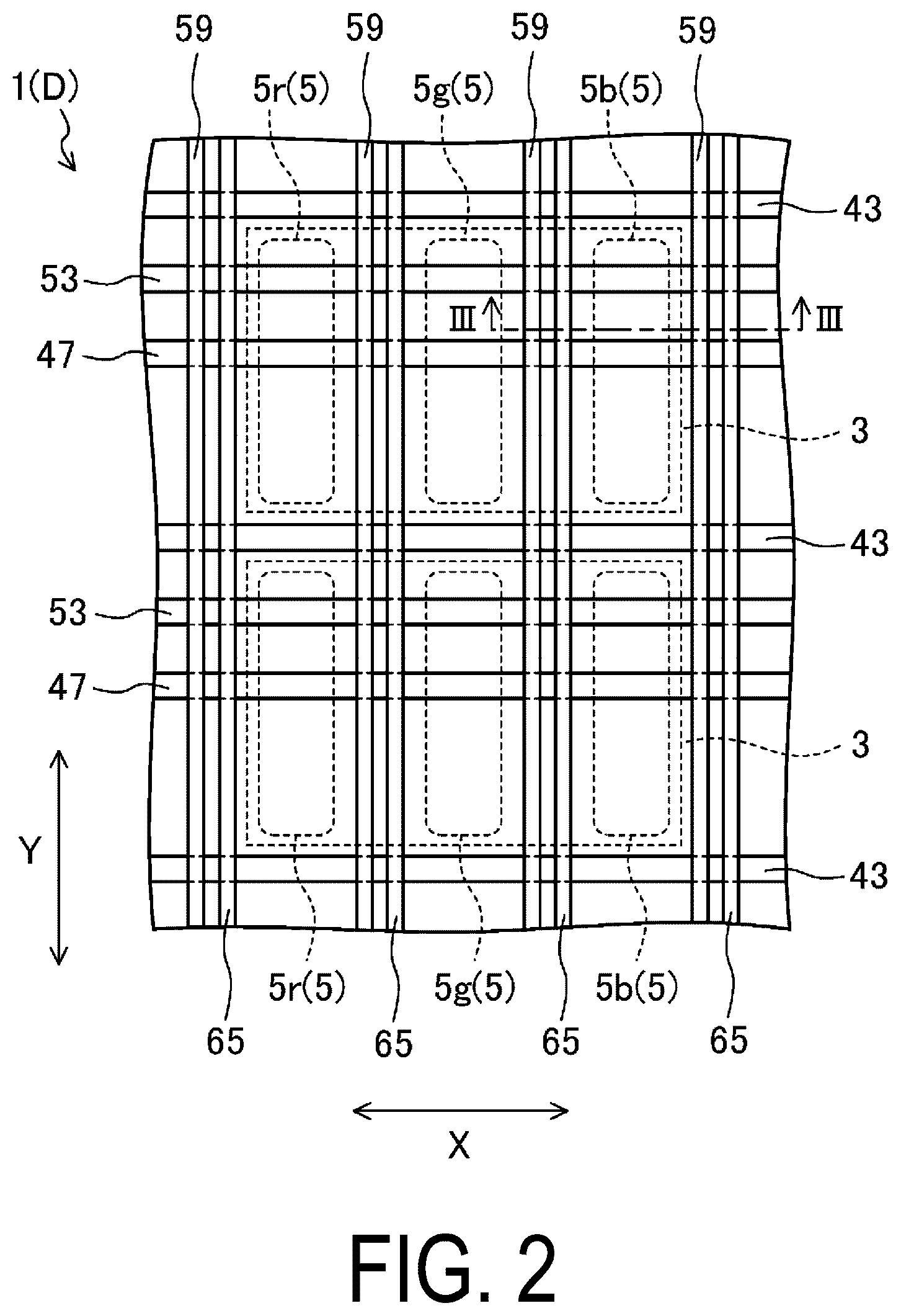 Patent US12310201 Figure 2 – Display device with slits and island-shaped protruding portions in the bending regions