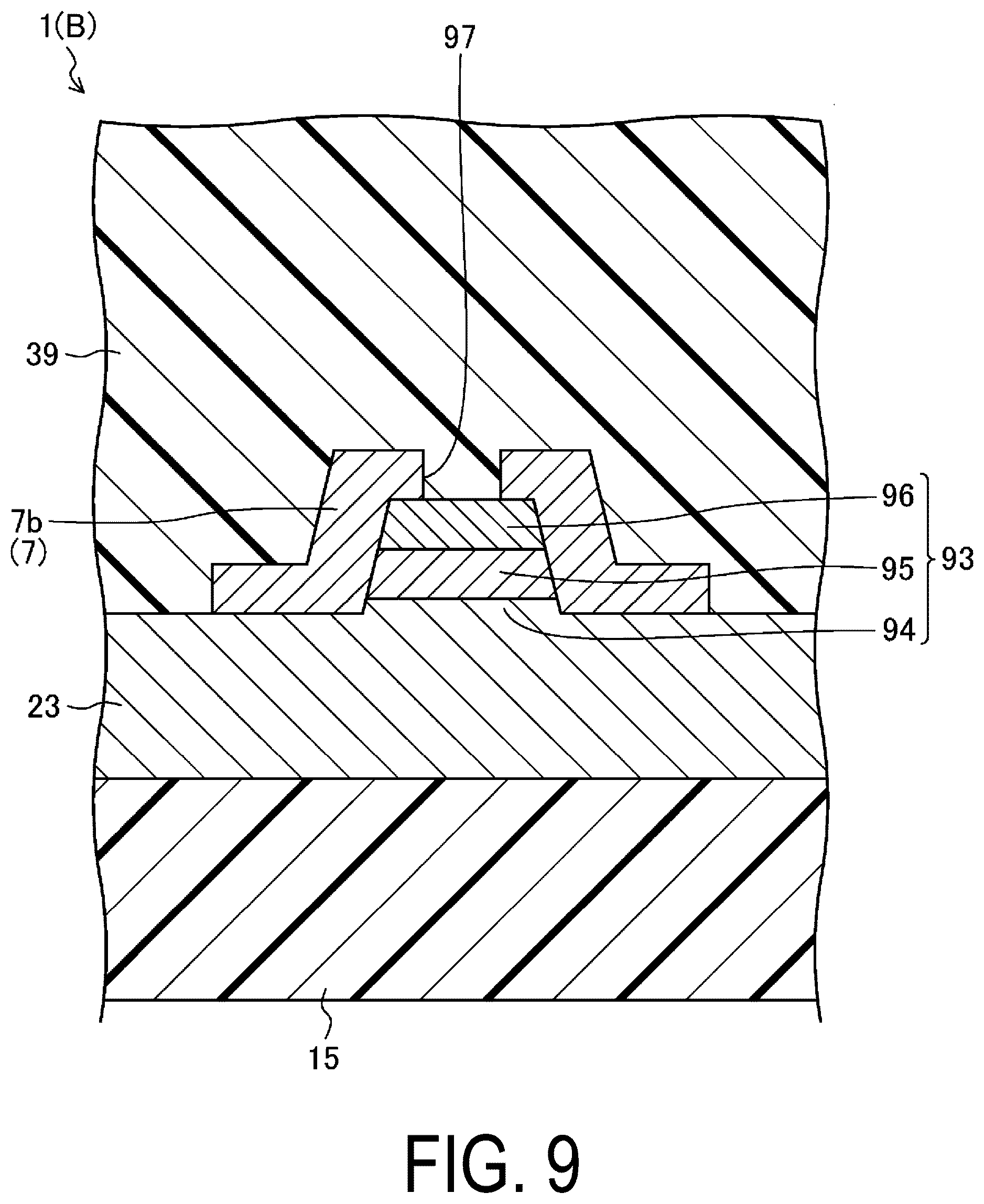 Patent US12310201 Figure 9 – Display device with slits and island-shaped protruding portions in the bending regions